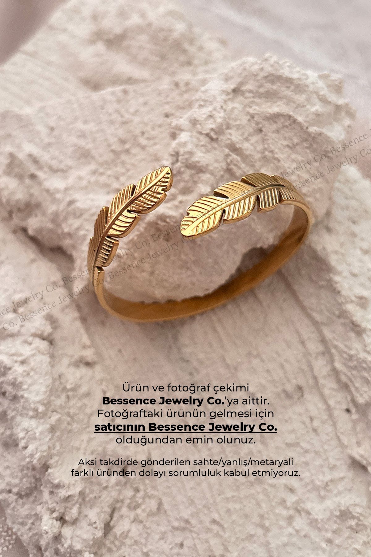 Bessence Jewelry Co Çelik Yaprak Kelepçe, Bileklik,Ayarlanabilir