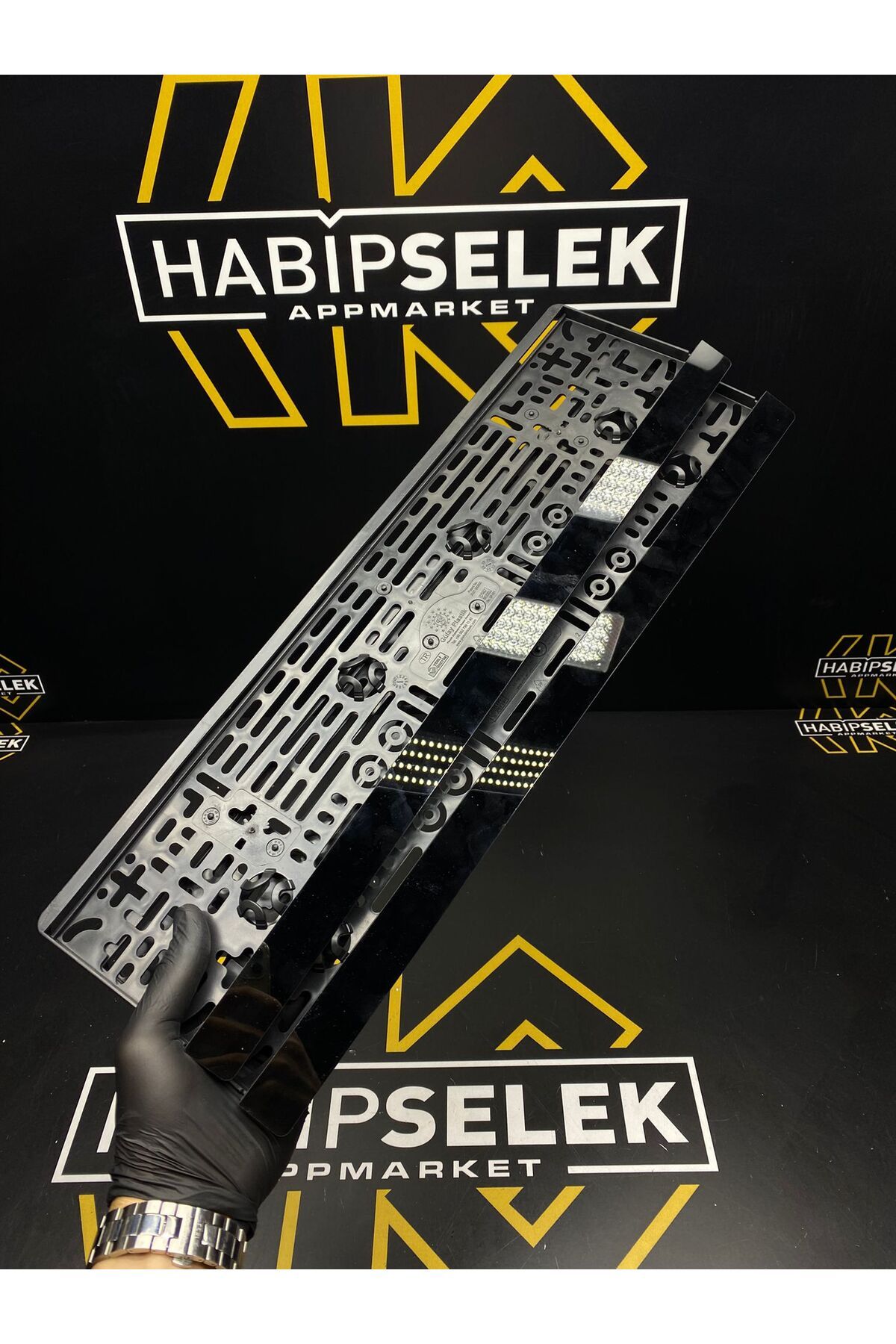 Habip Selek App Market Parlak Pleksi Araç Plakalık (2 adet)