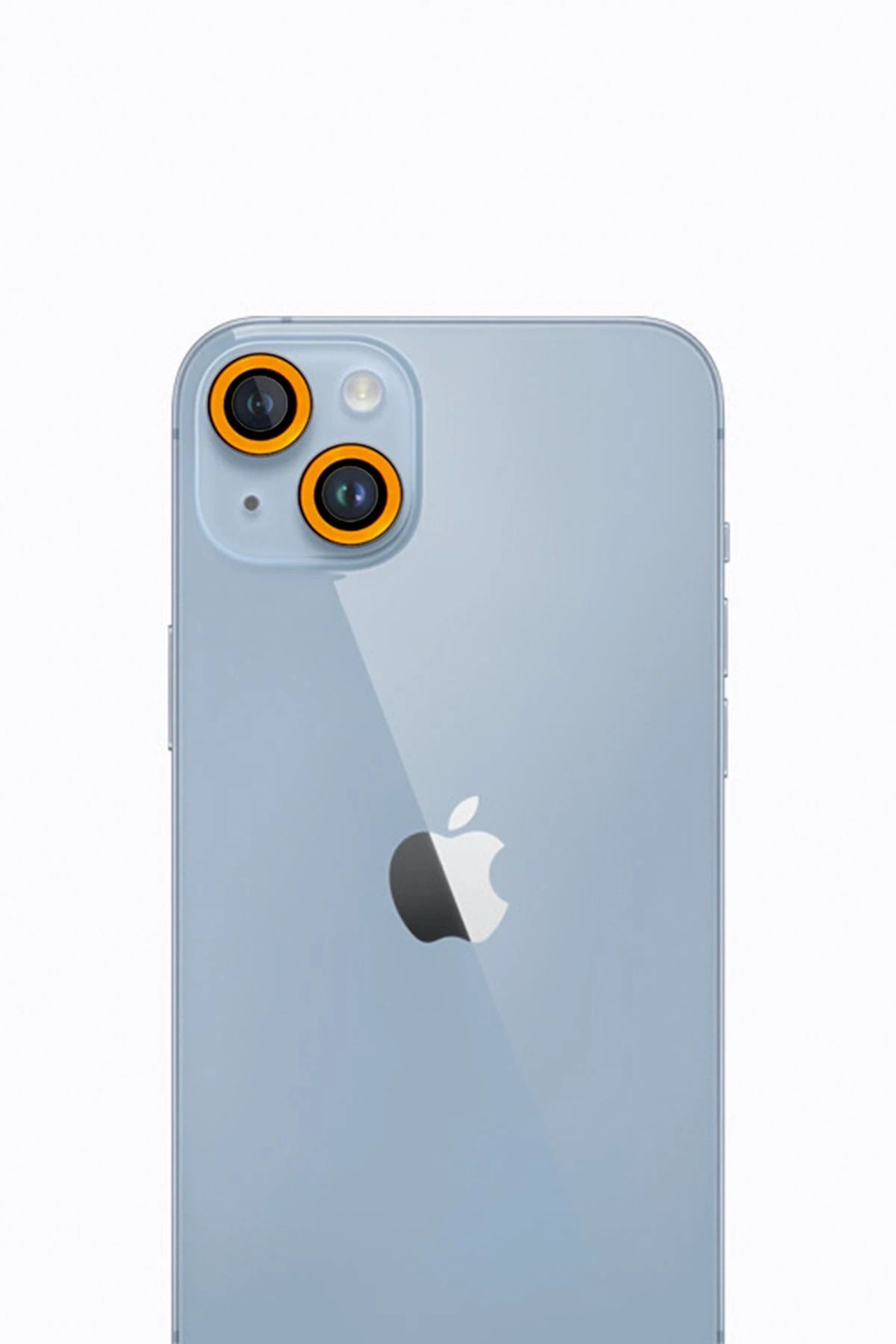 CepteToptan iPhone 13 Uyumlu Neon Fosforlu Kamera Lens - Sarı