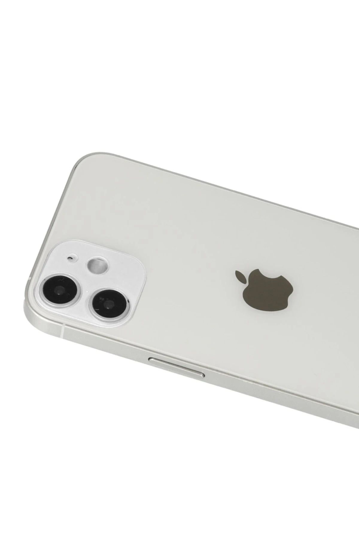 CepteToptan iPhone 12 Uyumlu Rainbow Kamera Lens Koruma Cam - Beyaz