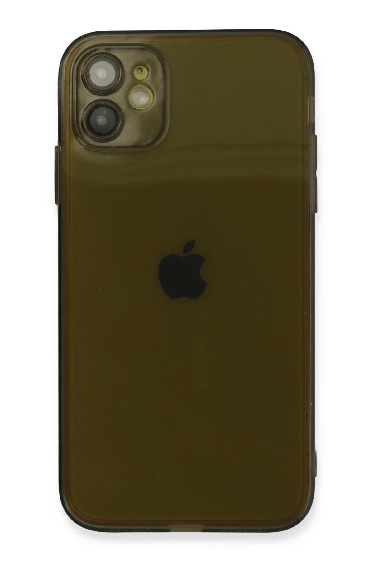 CepteToptan iPhone 12 Kılıf Fly Lens Silikon - Siyah