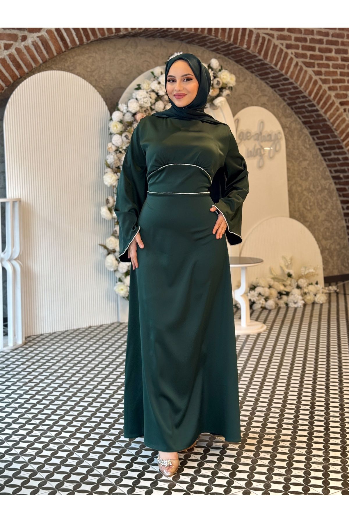 semalabutik Pınar tesettür saten abiye