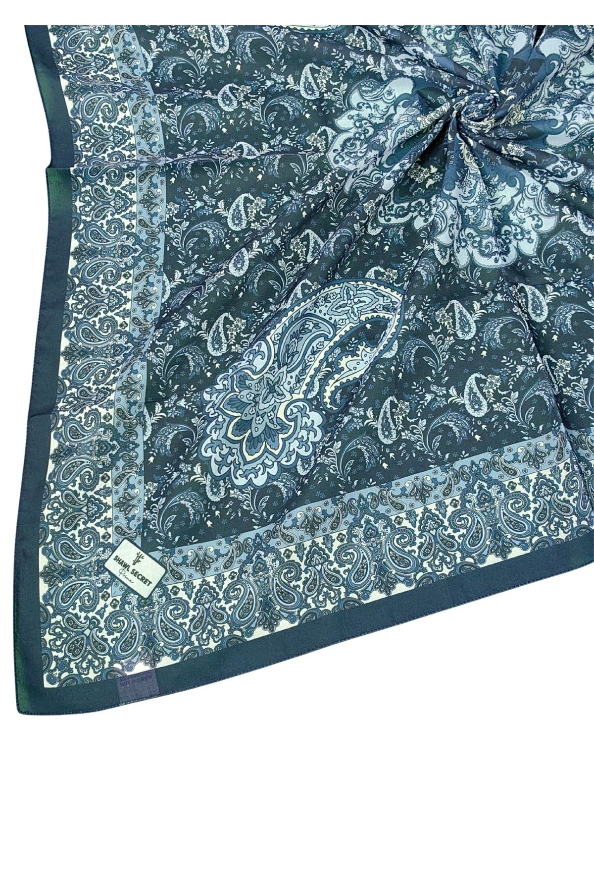 mim eşarp Prime Pamuk Etnik Desenli Eşarp 90x90 cm
