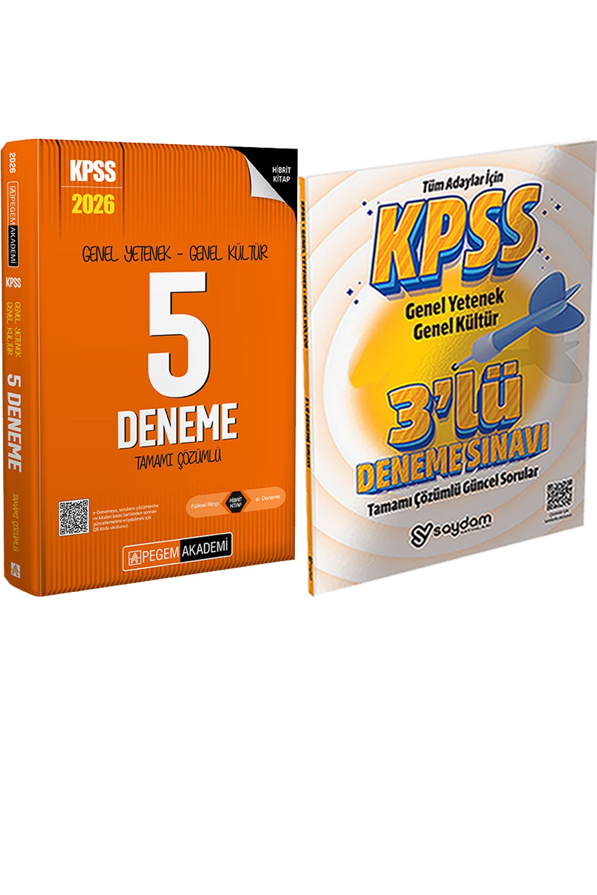 Pegem Akademi Yayıncılık 2026 KPSS Genel Yetenek Genel Kültür Tamamı Çözümlü 5 Deneme + 3 Deneme Hediye
