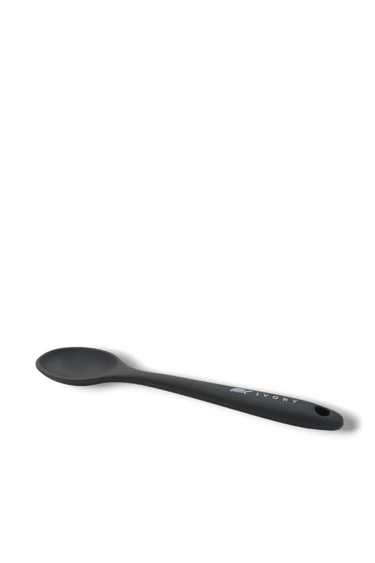 cephome güvenilir alışverişin adresi silikon yemek kaşığı GRİ (27,5 cm) 1 ADET