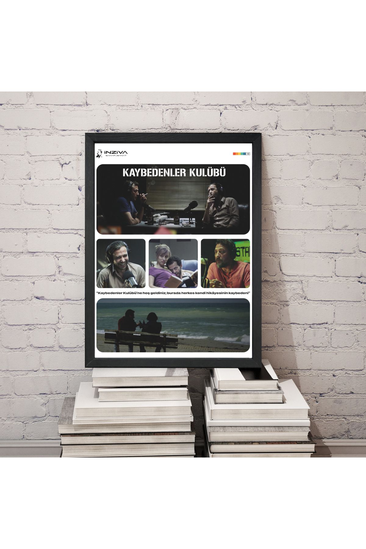 Home Kaybedenler Kulübü 30x40 Cm Çerçeveli Renkli Film Tasarımlı Poster