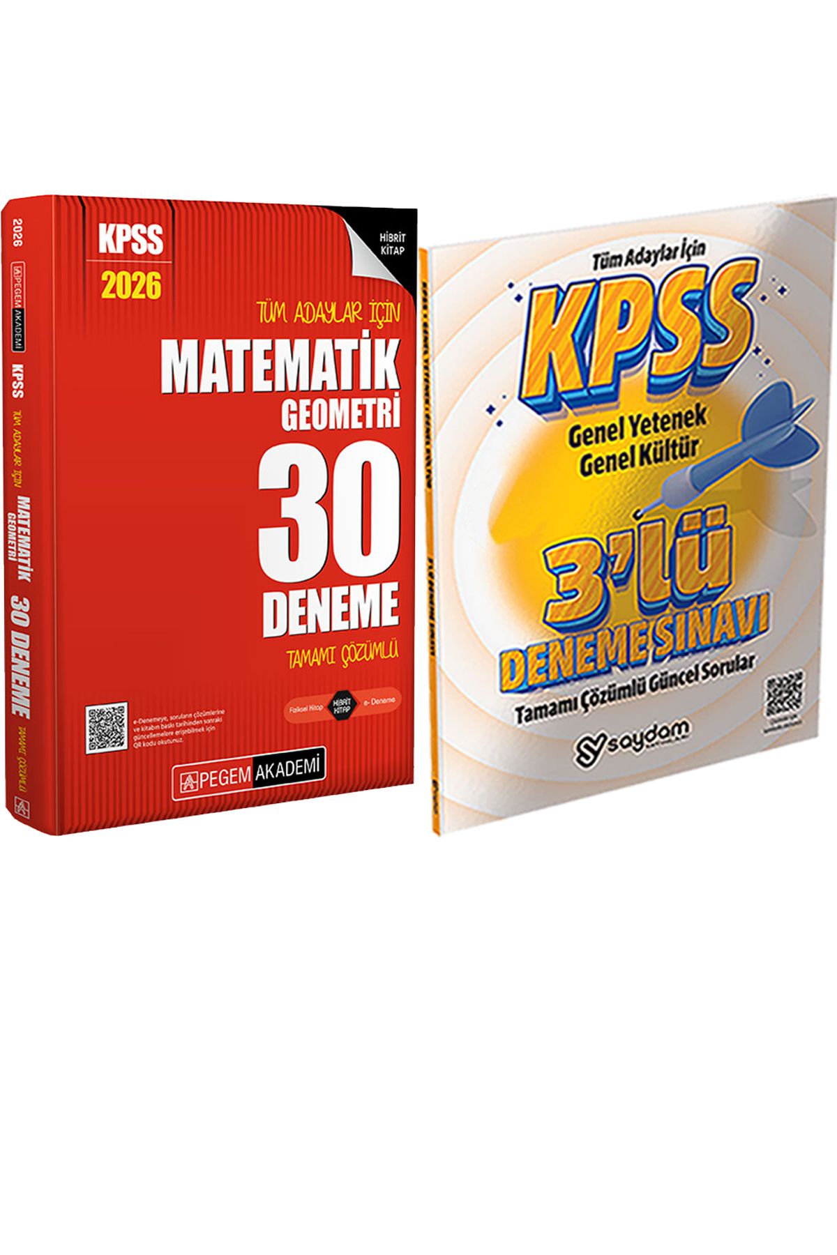 Pegem Akademi Yayıncılık 2026 KPSS Tüm Adaylar İçin Matematik-Geometri 30 Deneme Tamamı Çözümlü + 3 Deneme Hediye