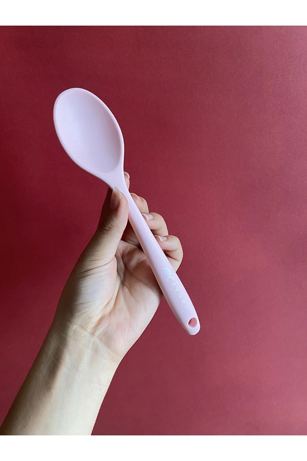 cephome güvenilir alışverişin adresi pembe silikon kaşık ısıya dayanıklı ve sert