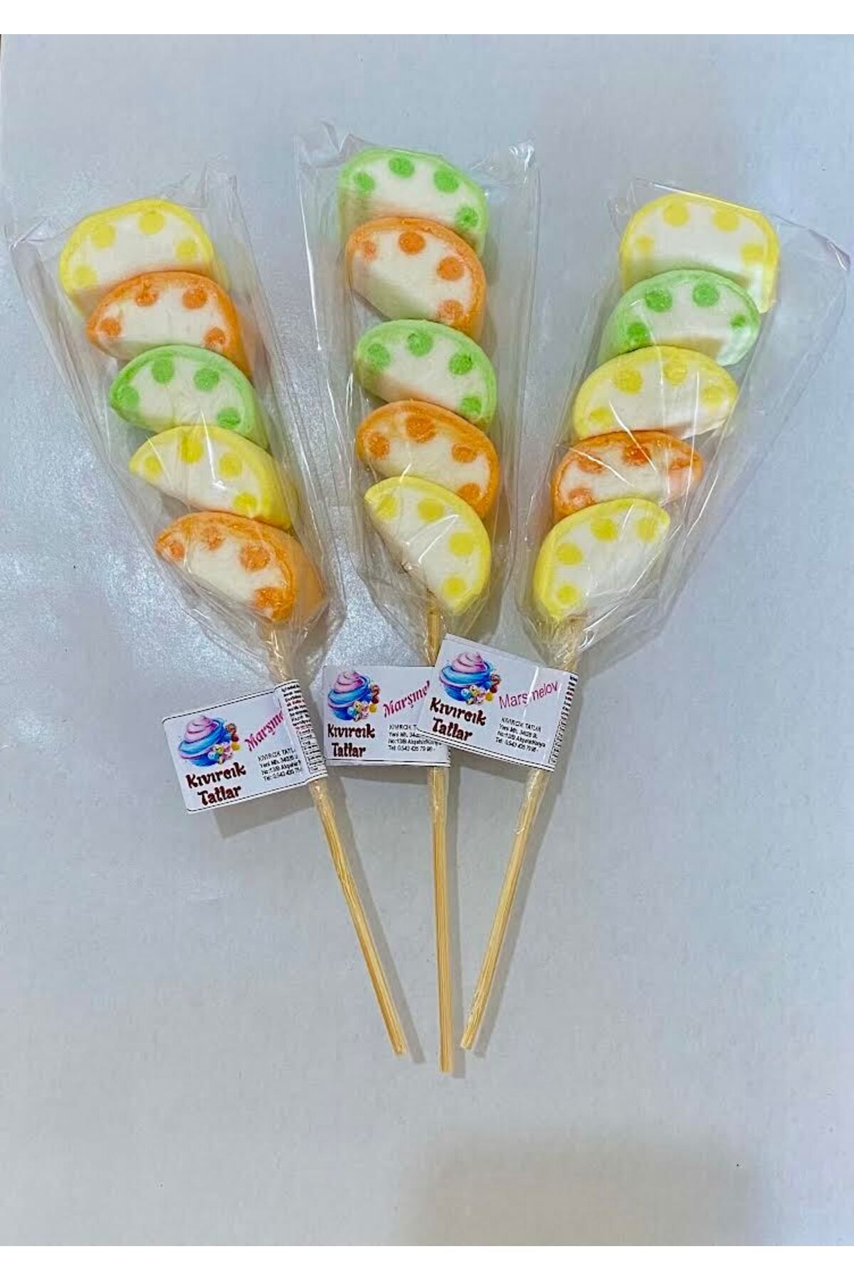 Kıvırcık Tatlar Marshmallow Lolipop Şekerleme 10 Adet (KARPUZ) (PARTİ -DOĞUM GÜNÜ-ÇOCUK-HEDİYE-SEVGİLİ VB.)