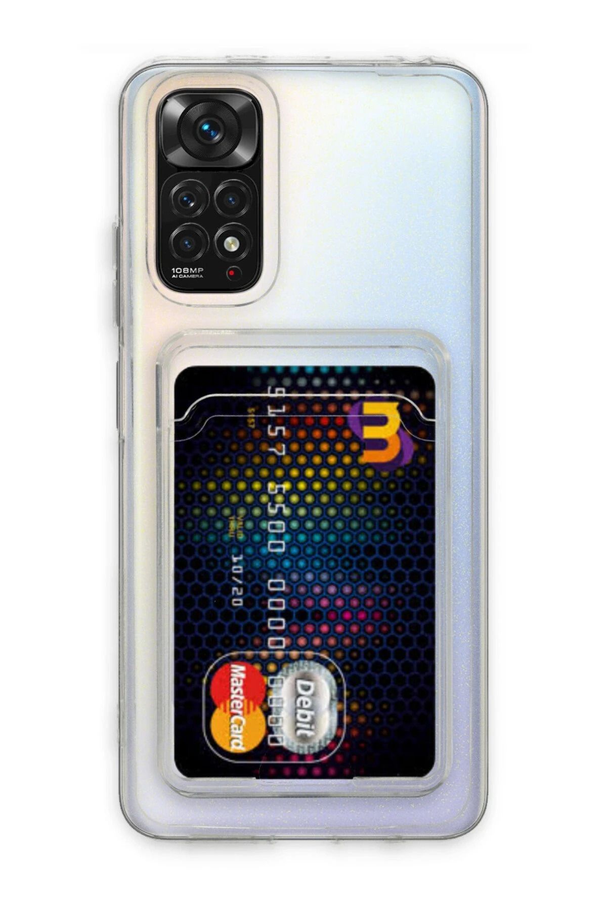 CepteToptan Xiaomi Redmi Note 11 Pro Kılıf Kart Şeffaf Silikon - Şeffaf