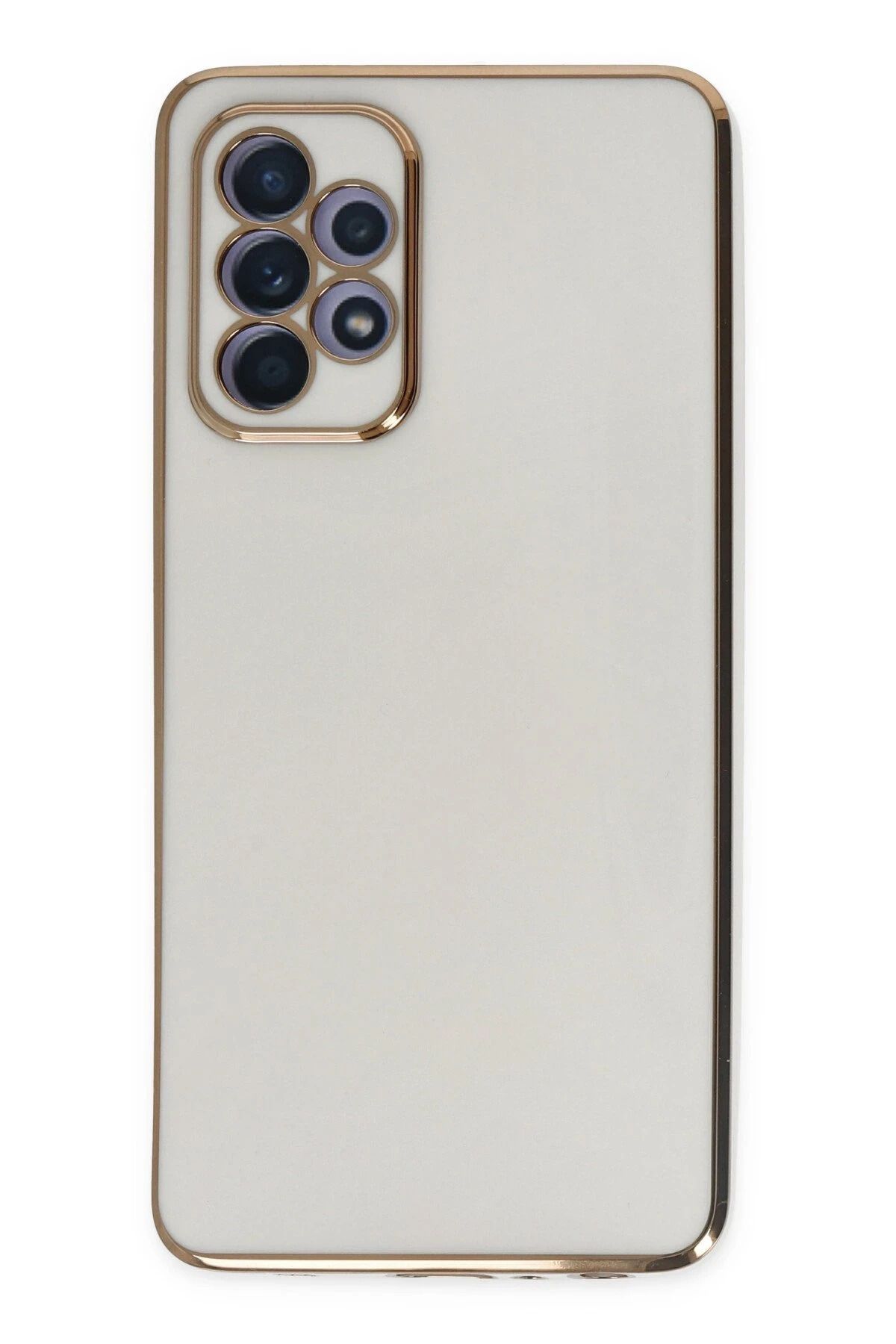 CepteToptan Samsung Galaxy A52 Kılıf Volet Silikon - Beyaz