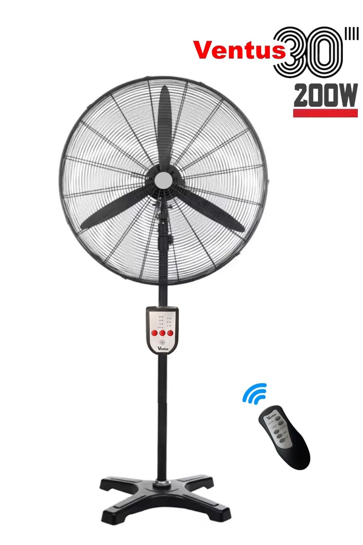 Ventus Ayaklı 30" Vantilatör Uzaktan Kumandalı 200 W Güçlü Orijinal Motor Uzaktan Kumandalı