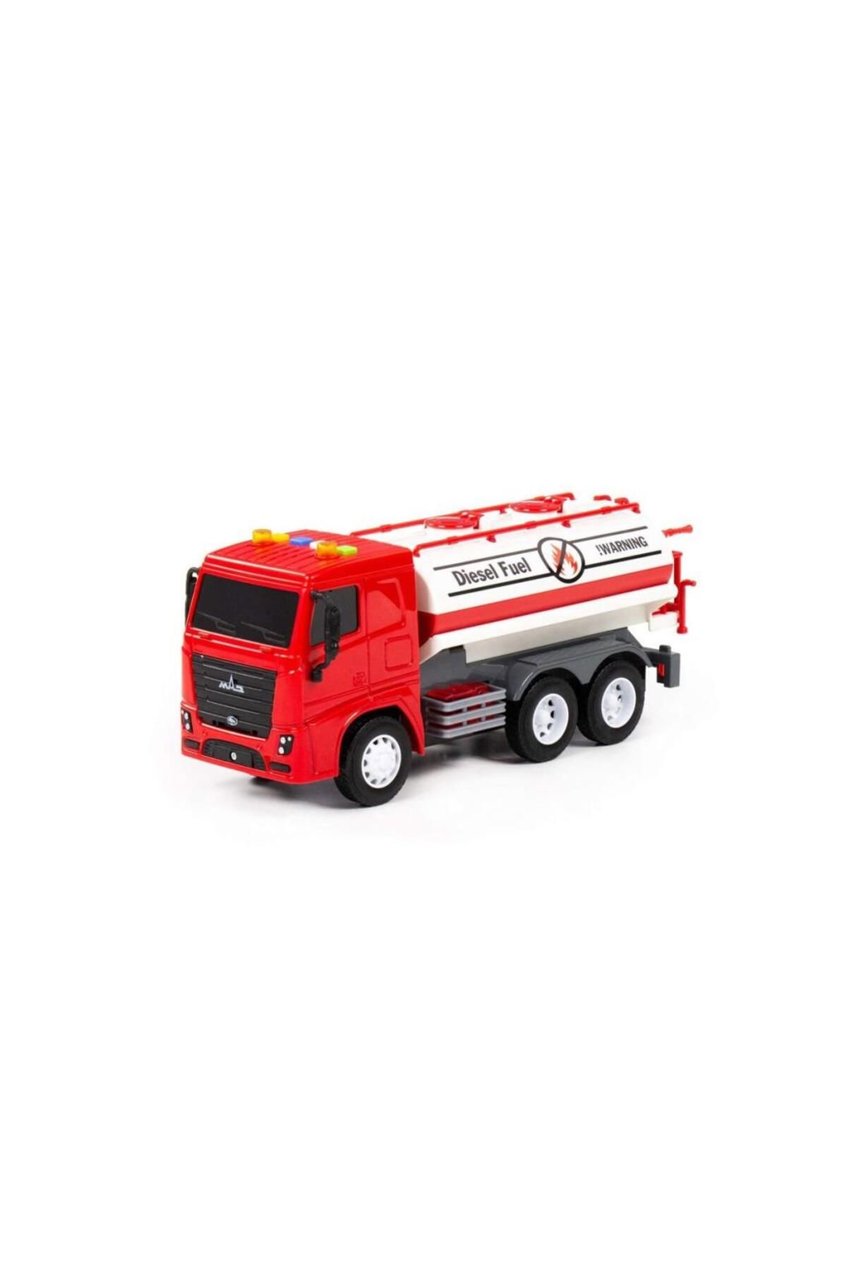 NW NessiWorld Nessiworld 96296 CITY Sürtmeli V2 Tanker Işıklı ve Sesli Kırmızı Kabin Kutuda - Polesie
