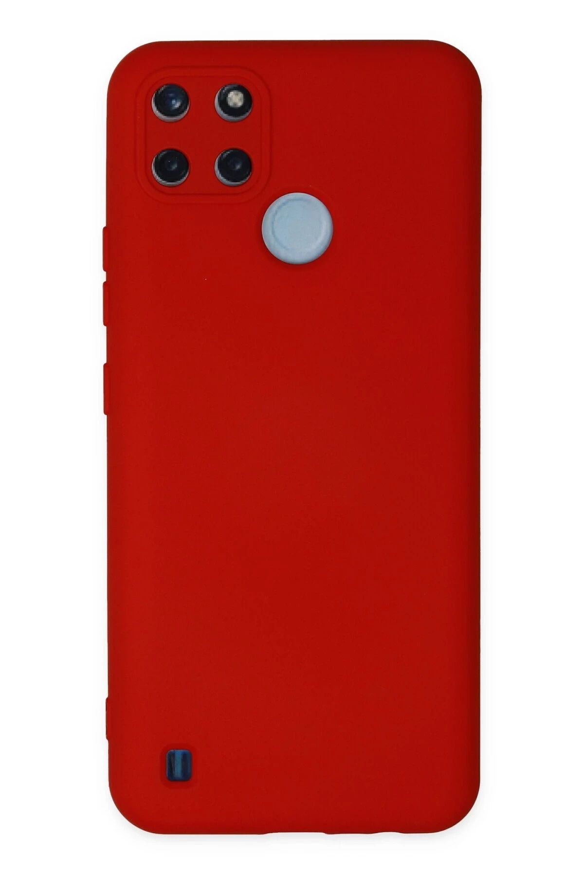 CepteToptan Realme C25Y Kılıf Nano içi Kadife Silikon - Kırmızı