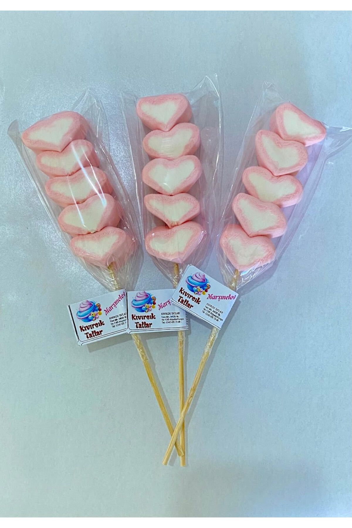 Kıvırcık Tatlar Marshmallow Lolipop Şekerleme 10 Adet (KALPLİ) (PARTİ -DOĞUM GÜNÜ-ÇOCUK-HEDİYE-SEVGİLİ VB.)
