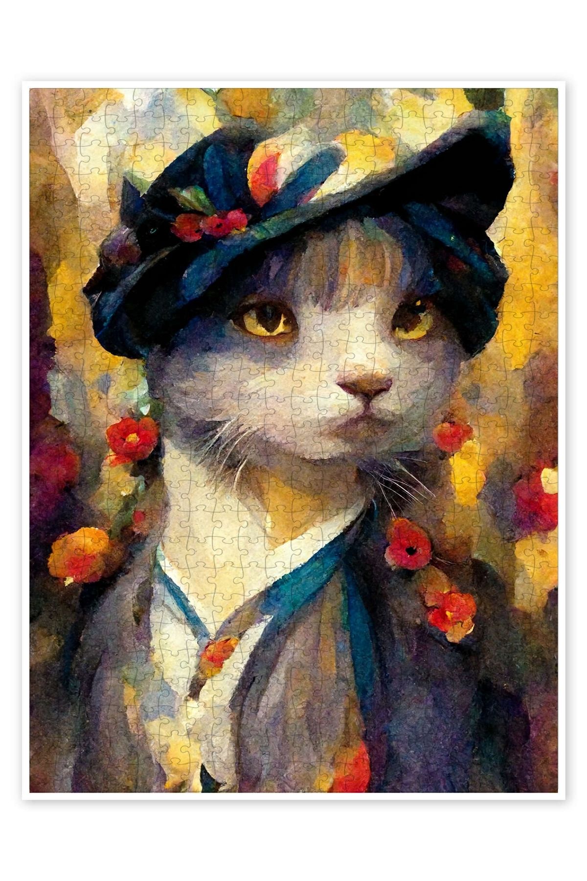 Jeronkarji Stil Sahibi Kedi 500 Parça Puzzle Yapboz Kedi Köpek Temalı Doğa ve Orman Hayvanları