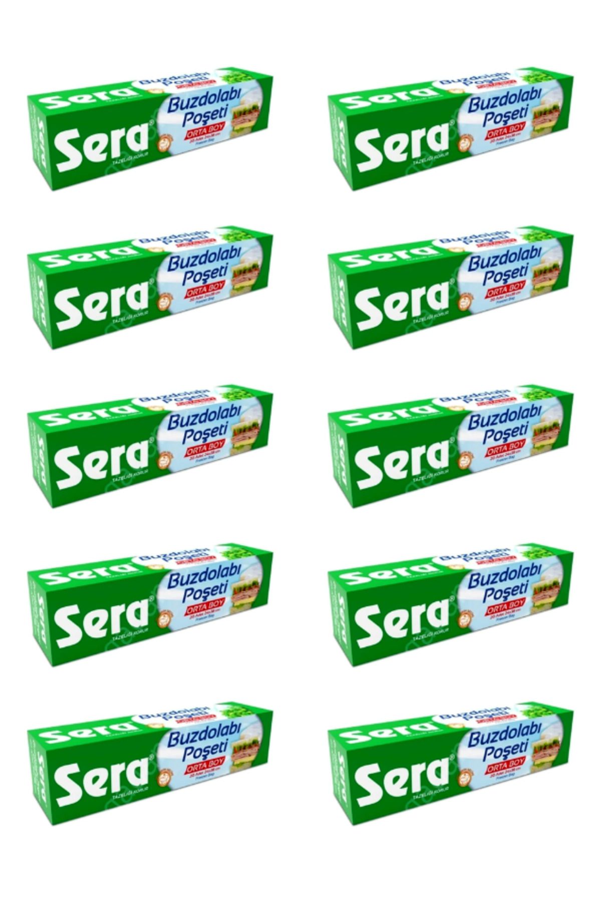 SERA Orta Boy Buzdolabı Poşeti - 10 Adet ( 10 X 20 Li )