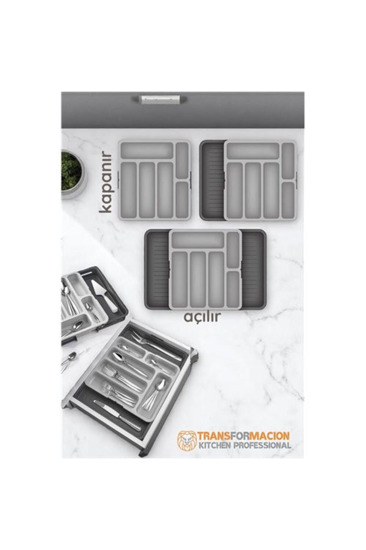 ModaCar HVT® Çift Taraflı Uzayabilen Ayarlı Çekmece Içi Kaşıklık