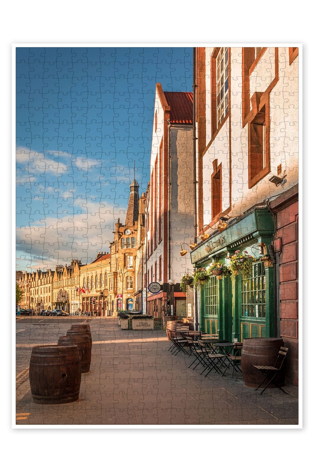 Jeronkarji İskoçya, Edinburgh, Leith geleneksel pub 500 Parça Puzzle Yapboz Şehir Manzara Temalı Hobilik