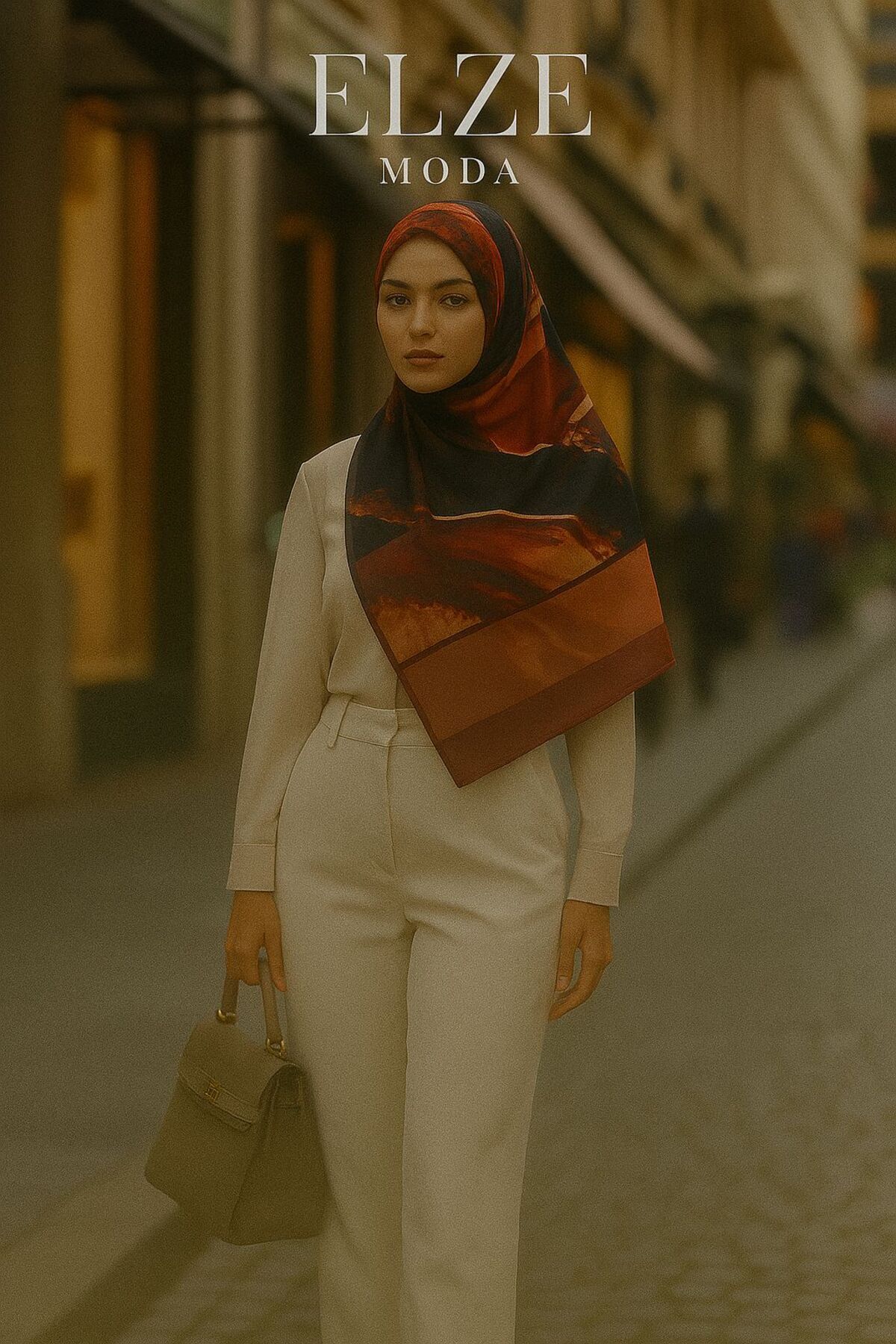 ELZE MODA Allica Desen Rahat ve hafif A Kalite Premium Pamuklu Şal