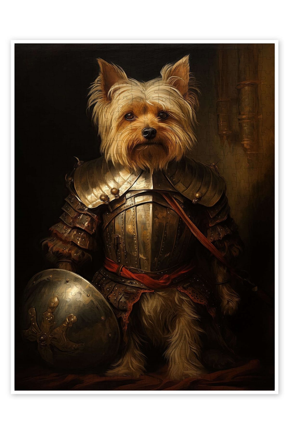 Jeronkarji Terrier Knight 500 Parça Puzzle Yapboz Kedi Köpek Temalı Doğa ve Orman Hayvanları