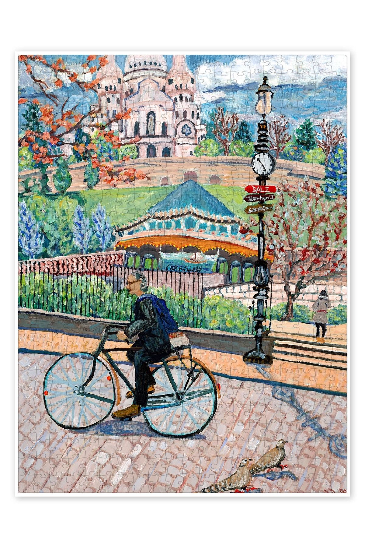 Jeronkarji Montmartre ve Sacré-Coeur Bazilikası Manzarası 500 Parça Puzzle Yapboz Şehir Manzara Temalı Hobilik