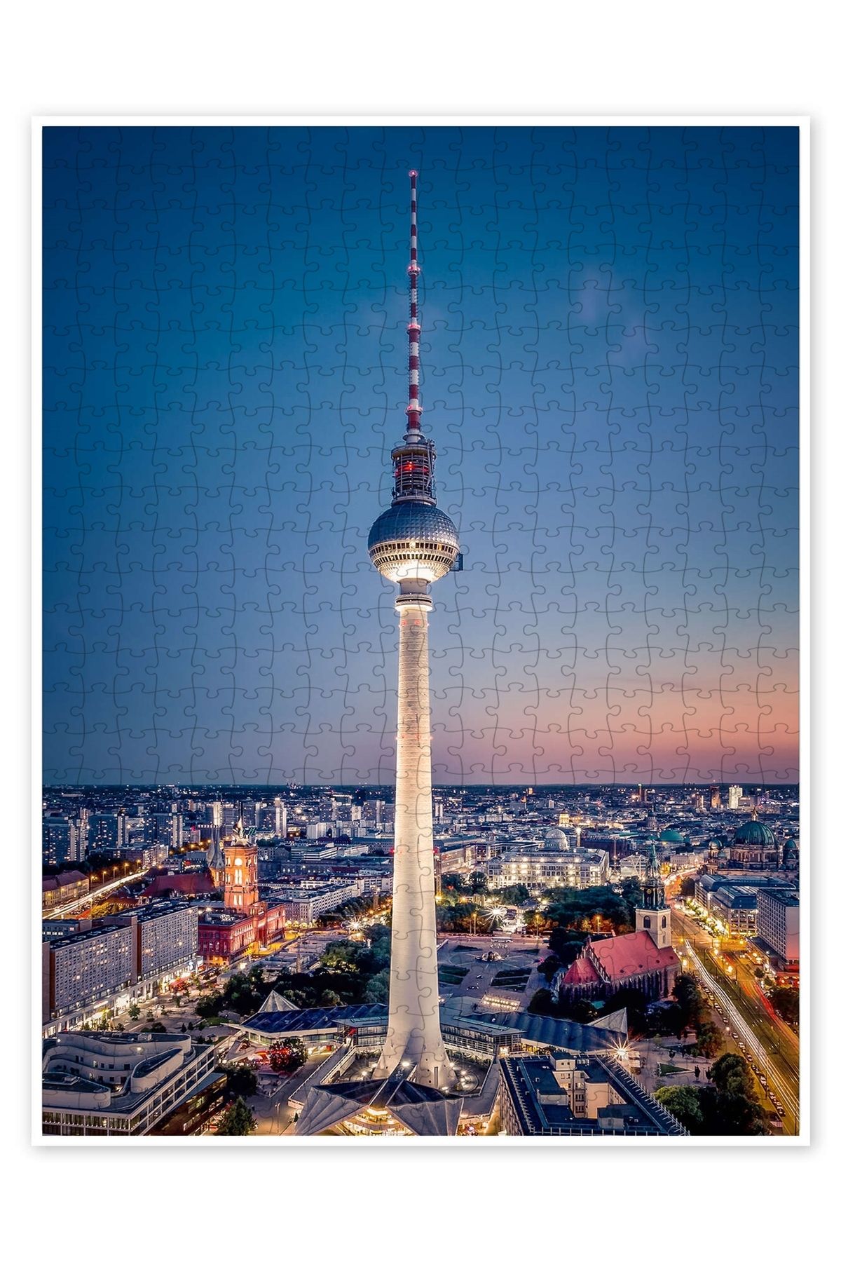 Jeronkarji Berlin Gece 500 Parça Puzzle Yapboz Şehir Manzara Temalı Hobilik