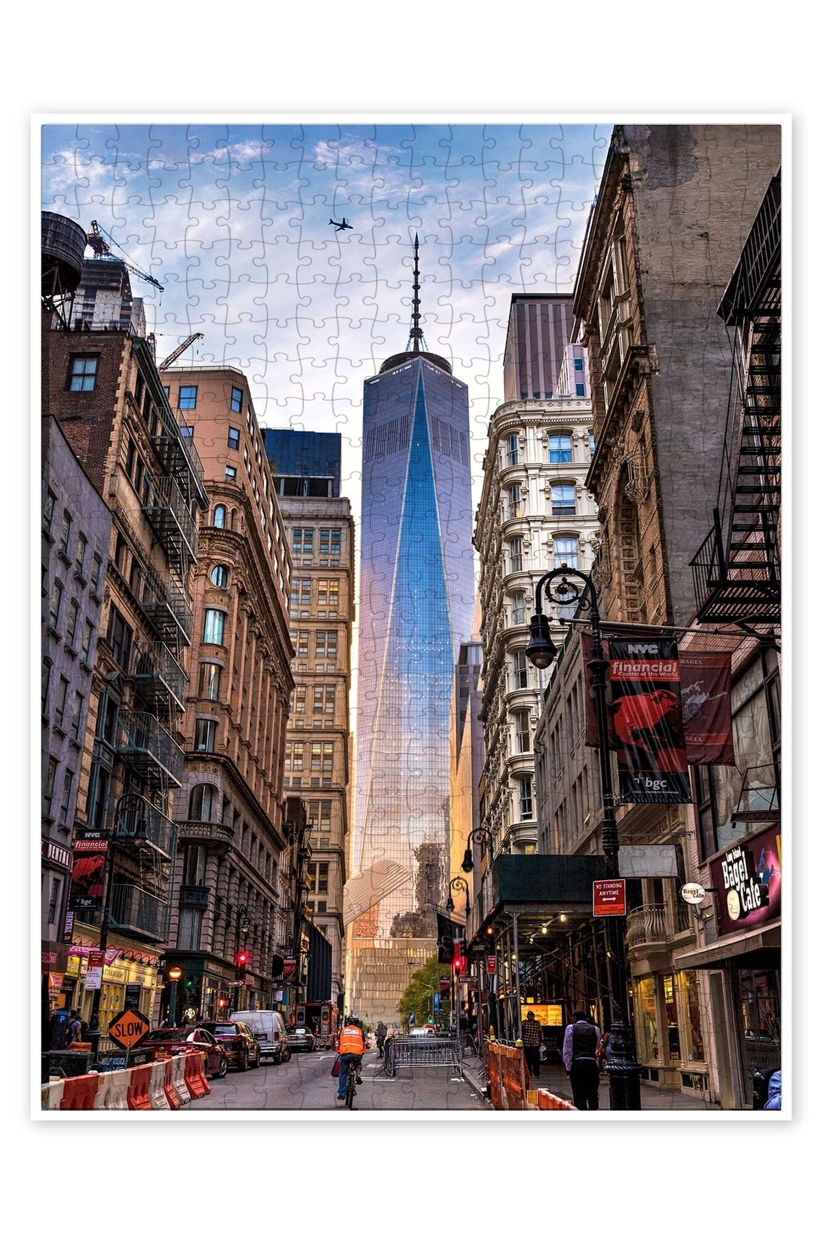 Jeronkarji New York'taki One World Tower 500 Parça Puzzle Yapboz Şehir Manzara Temalı Hobilik