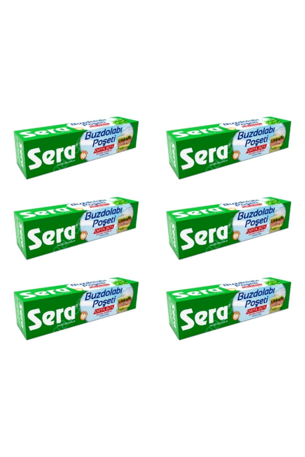 SERA Orta Boy Buzdolabı Poşeti - 6 Adet ( 6 X 20 Li )