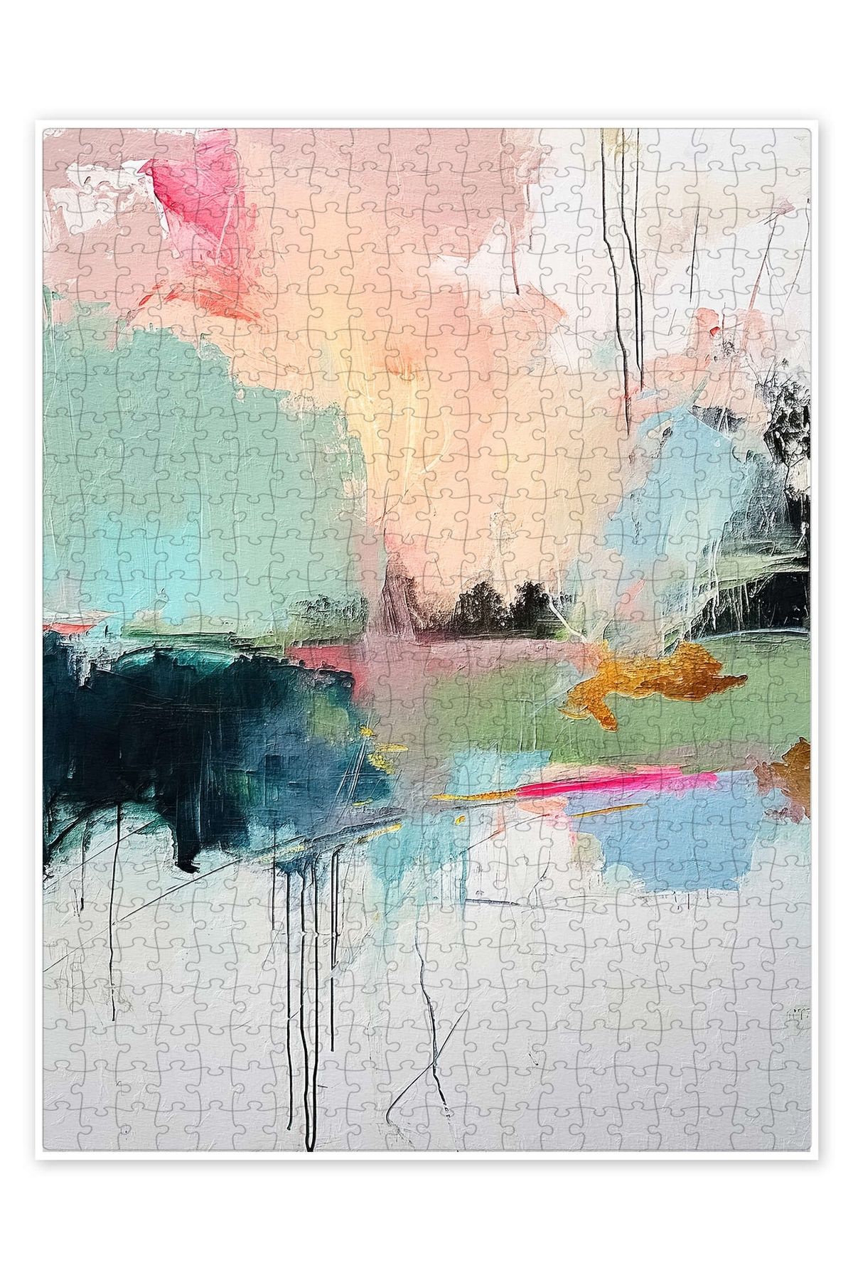 Jeronkarji Özet Gündoğumu I 500 Parça Puzzle Yapboz Bohem Soyut Sanat Temalı
