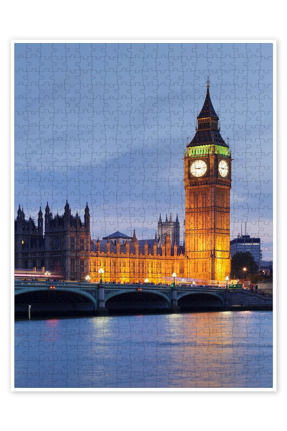 Jeronkarji Big Ben, Londra 500 Parça Puzzle Yapboz Şehir Manzara Temalı Hobilik