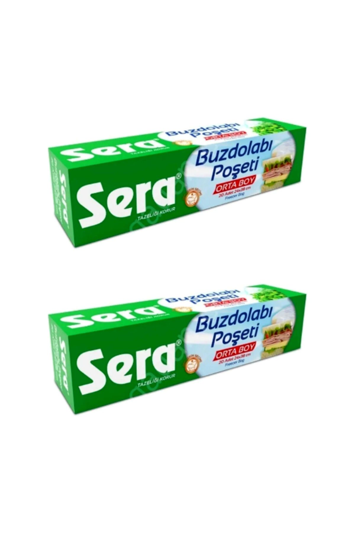 SERA Orta Boy Buzdolabı Poşeti - 2 Adet ( 2 X 20 Li )