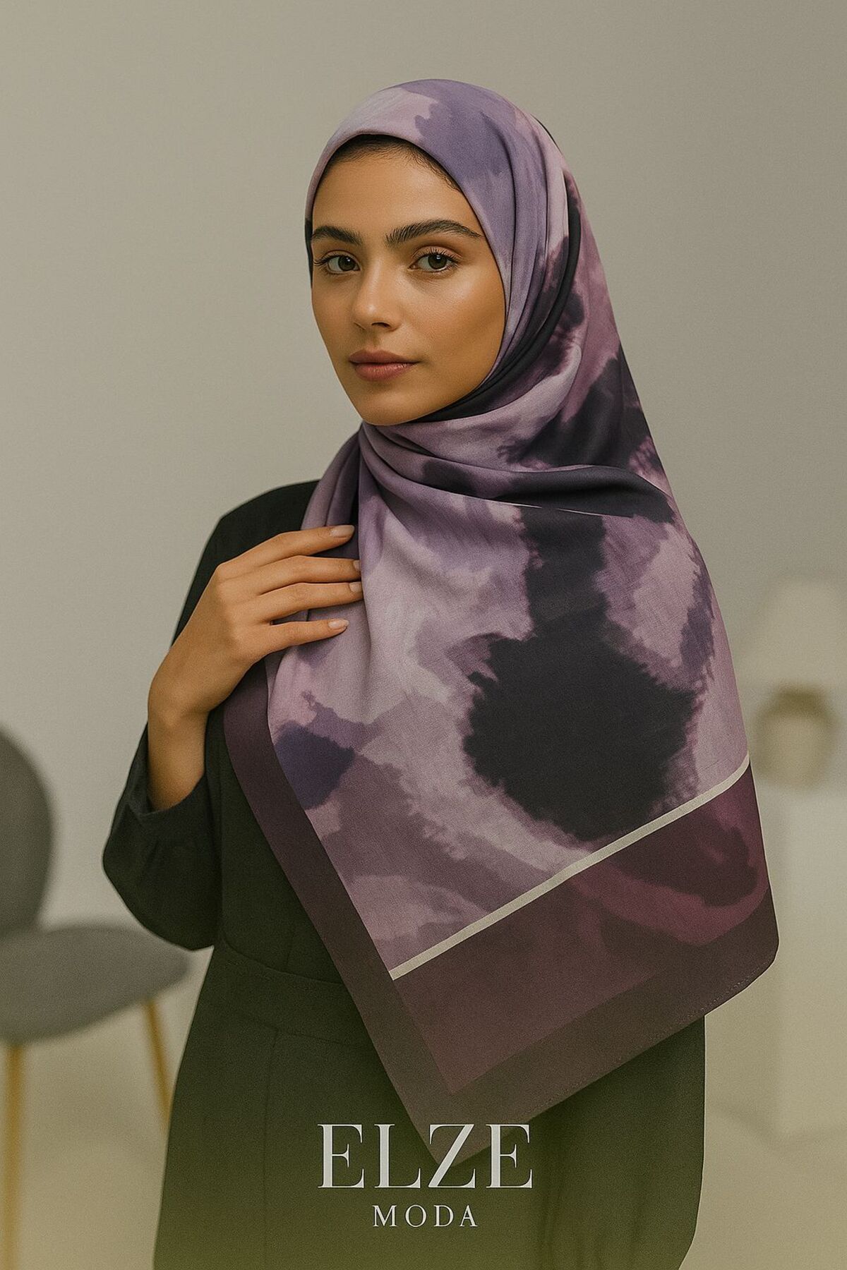 ELZE MODA Allica Desen Rahat ve hafif A Kalite Premium Pamuklu Şal