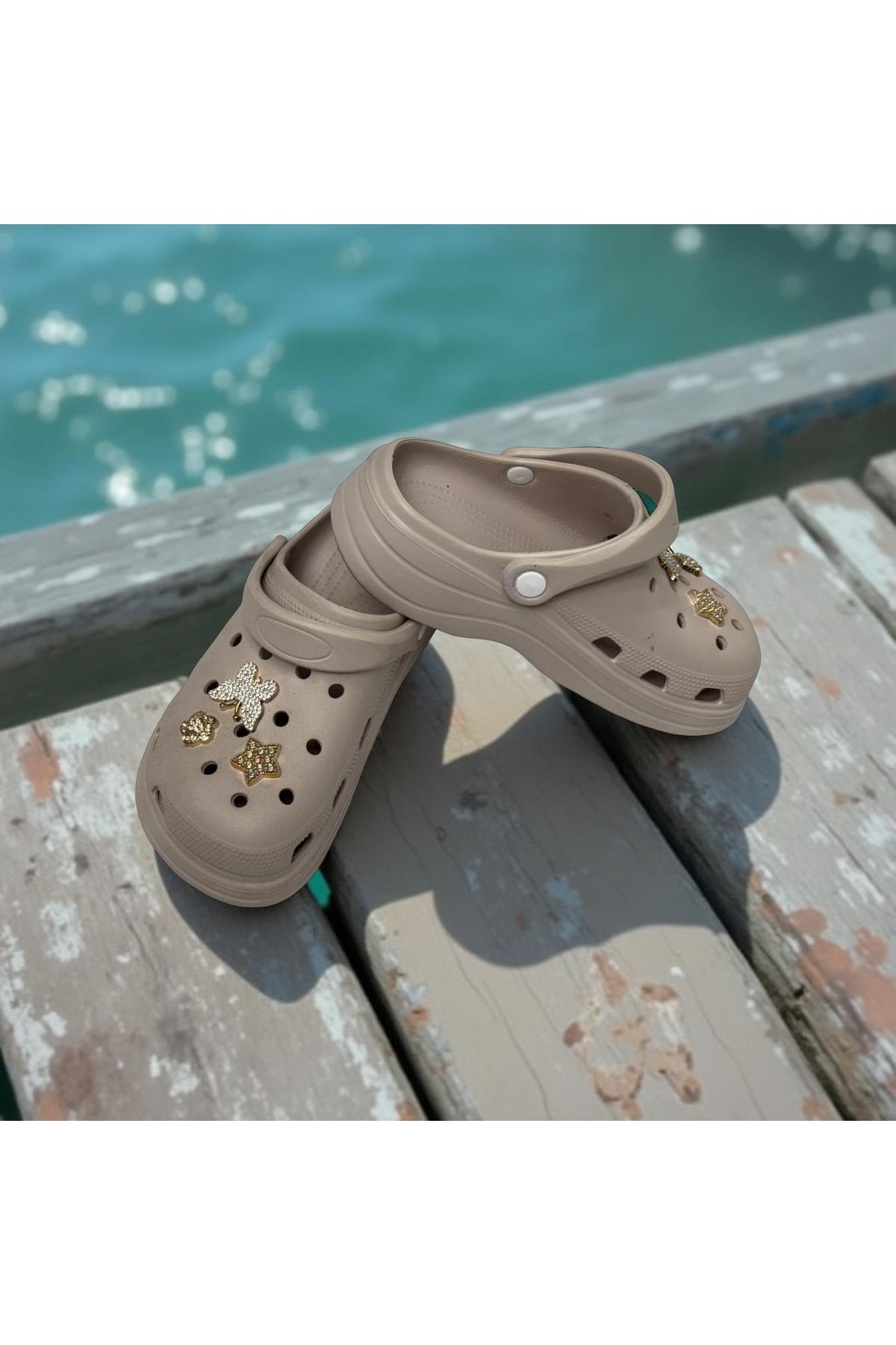 Muensu Taşlı ,Şık, Kaydırmaz Terlik, Yazlık Terlik, Cross Anatomik Comfort Terlik
