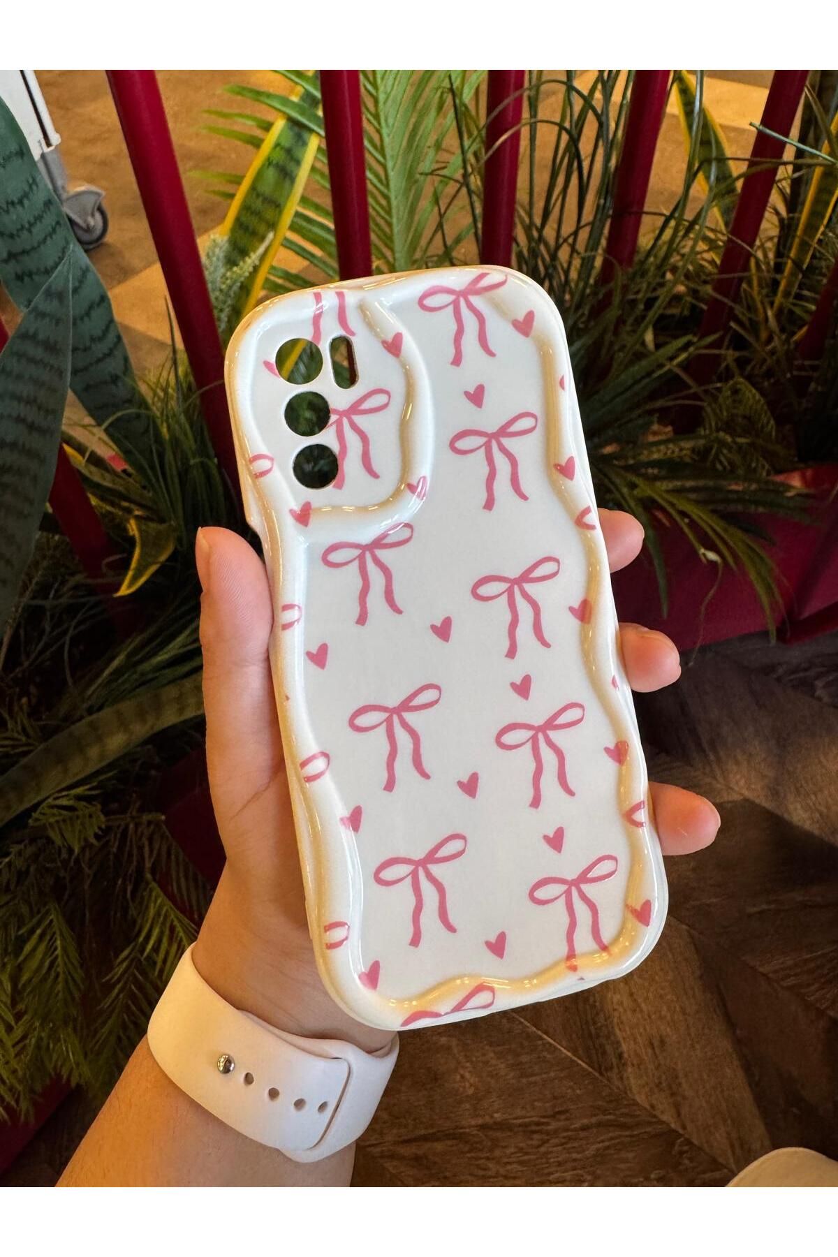 KILIF STORE OPPO A16 PEMBE BÜYÜK FİYONKLU TELEFON KILIFI