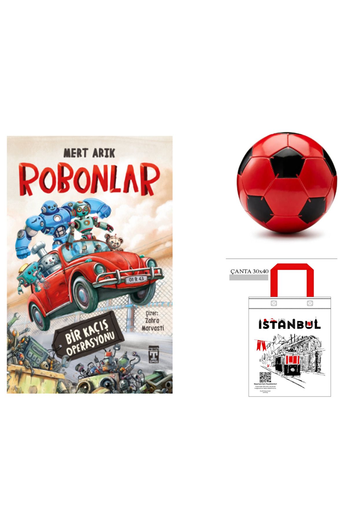 Timaş Çocuk Robonlar - futbol topu - bez çanta hediyeli