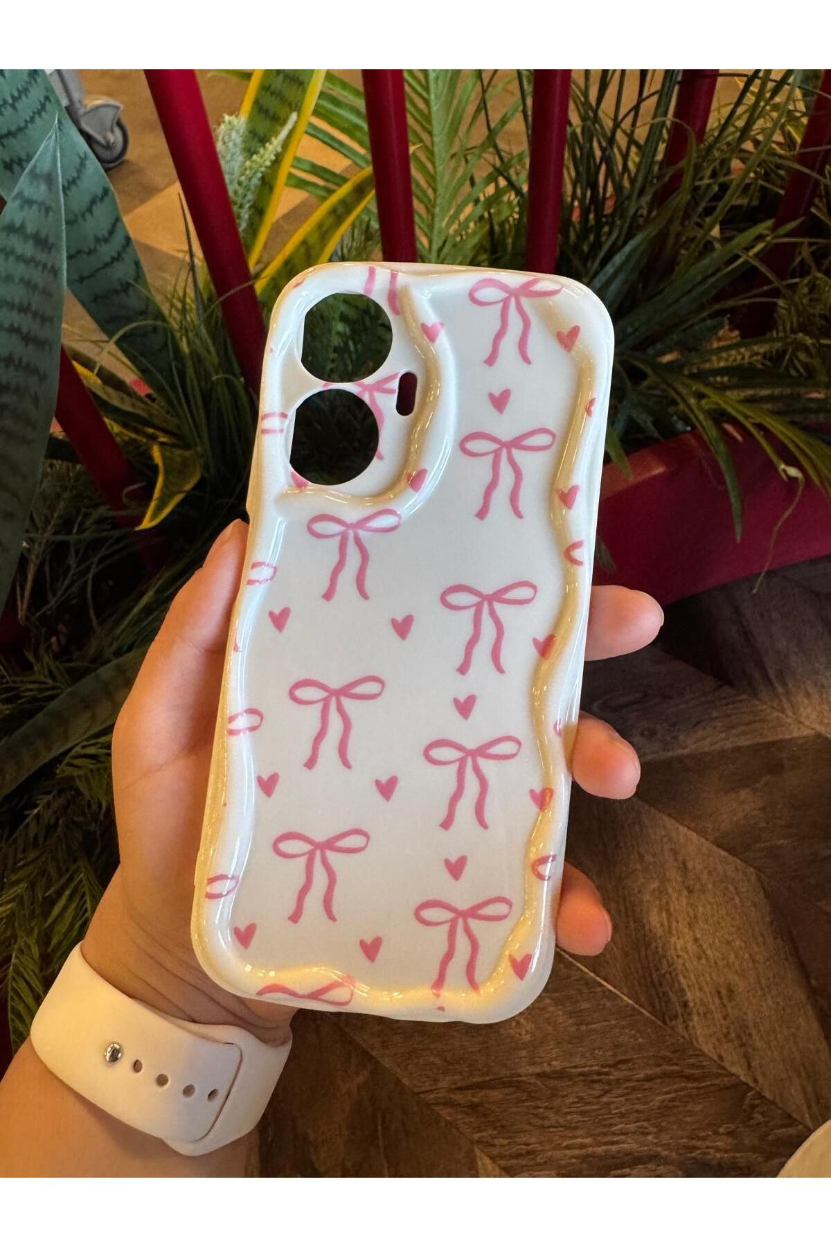 KILIF STORE REALMİ C55 PEMBE FİYONKLU TELEFON KILIFI