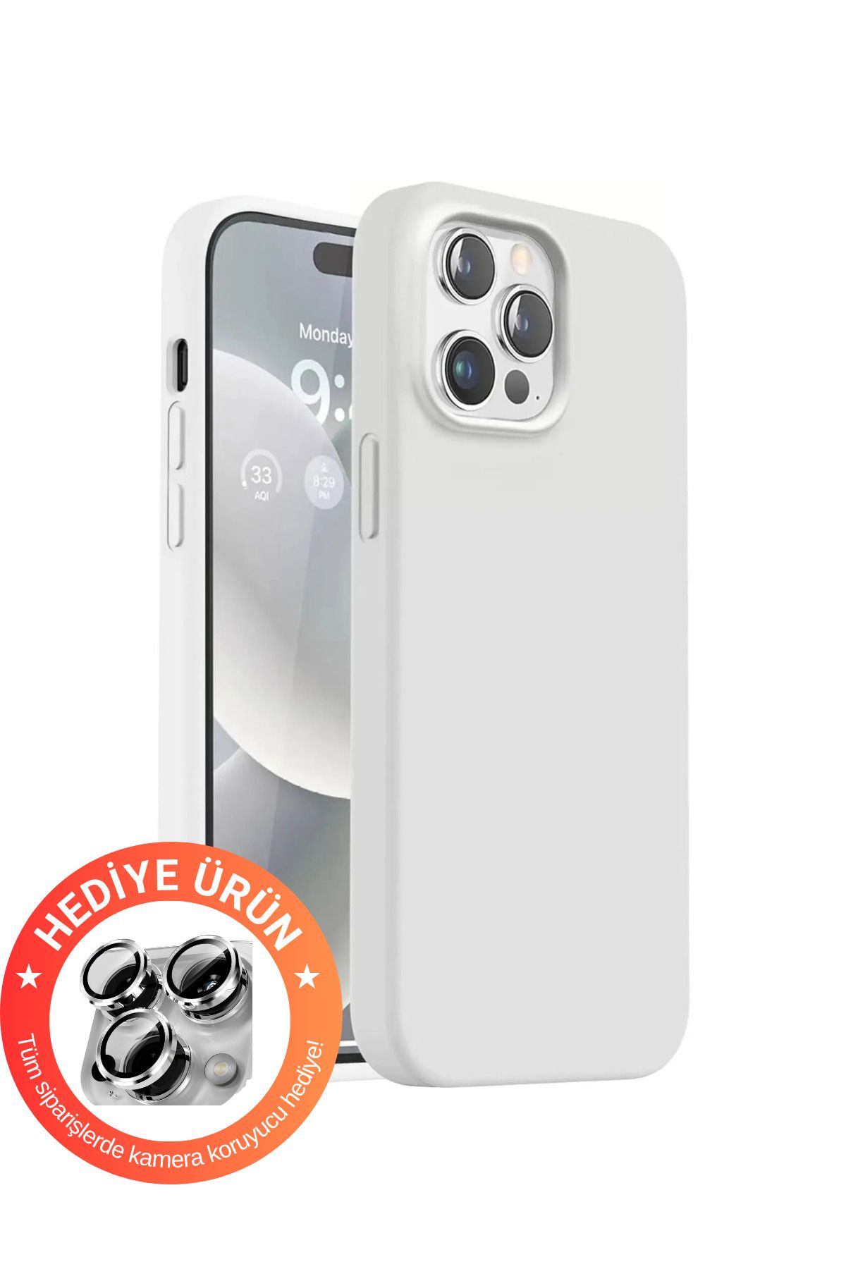 WUNİT Iphone 15 PRO MAX Uyumlu Içi Kadife Koruyucu Hediyeli Lansman Kılıf