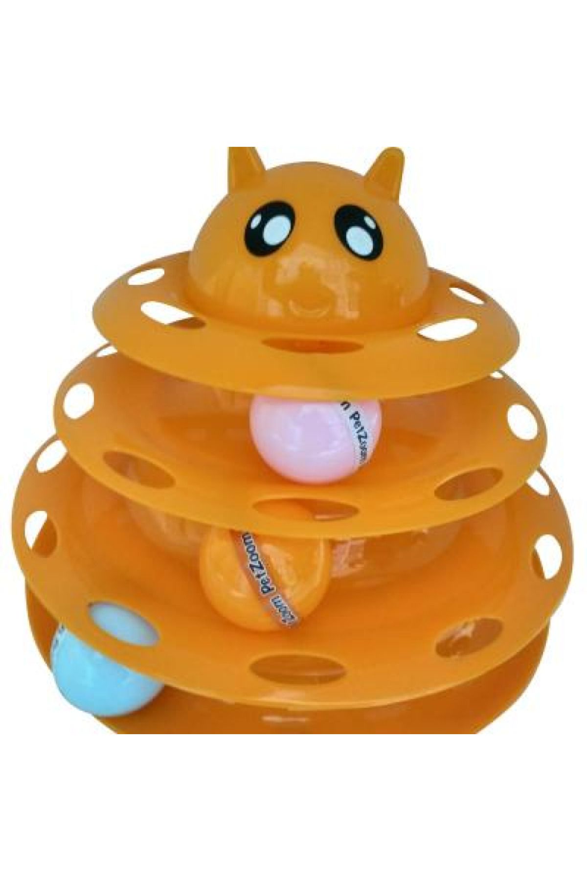Toptan Bulurum Petzoom Kedi Başlıklı 3 Katlı Kedi Oyuncağı
