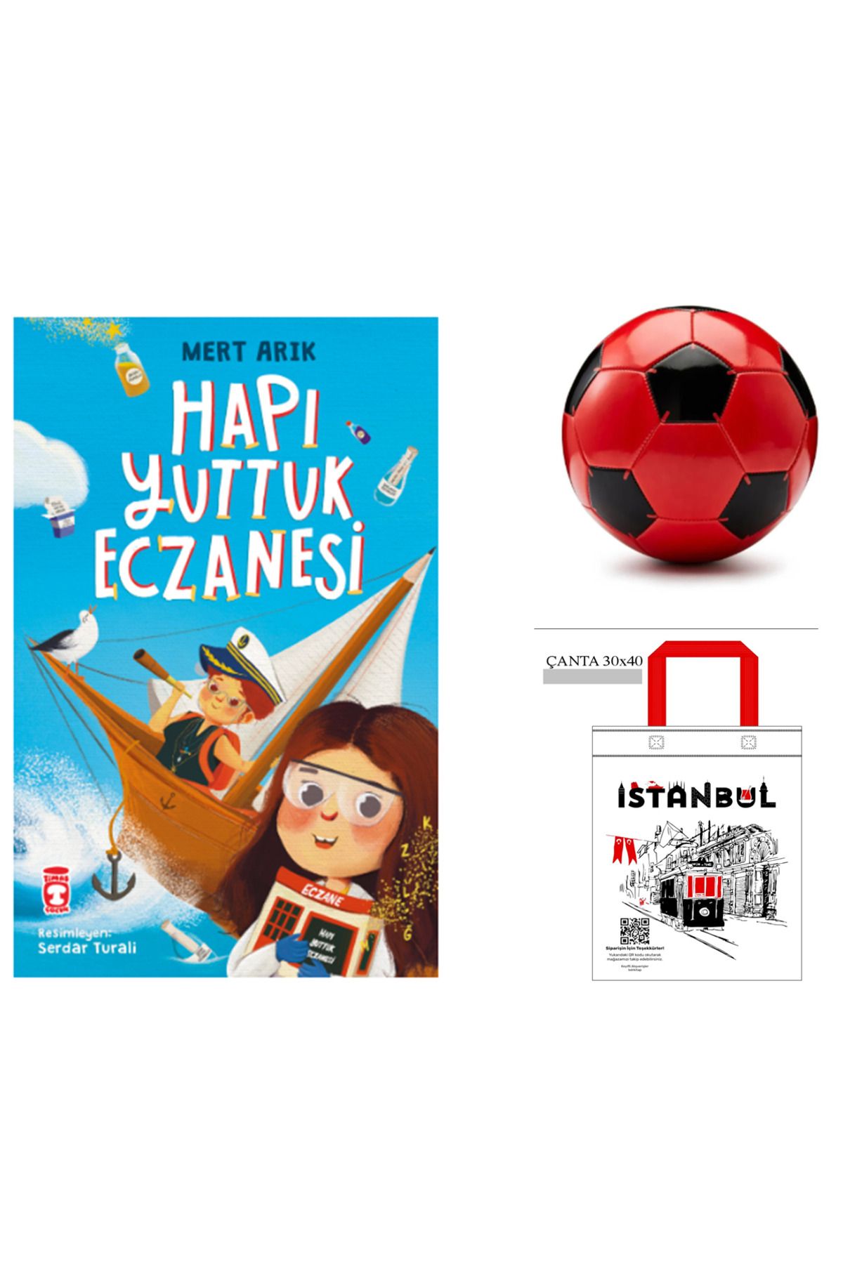 Timaş Çocuk Hapı Yuttuk Eczanesi Futbol topu ve Bez çanta Hediyeli