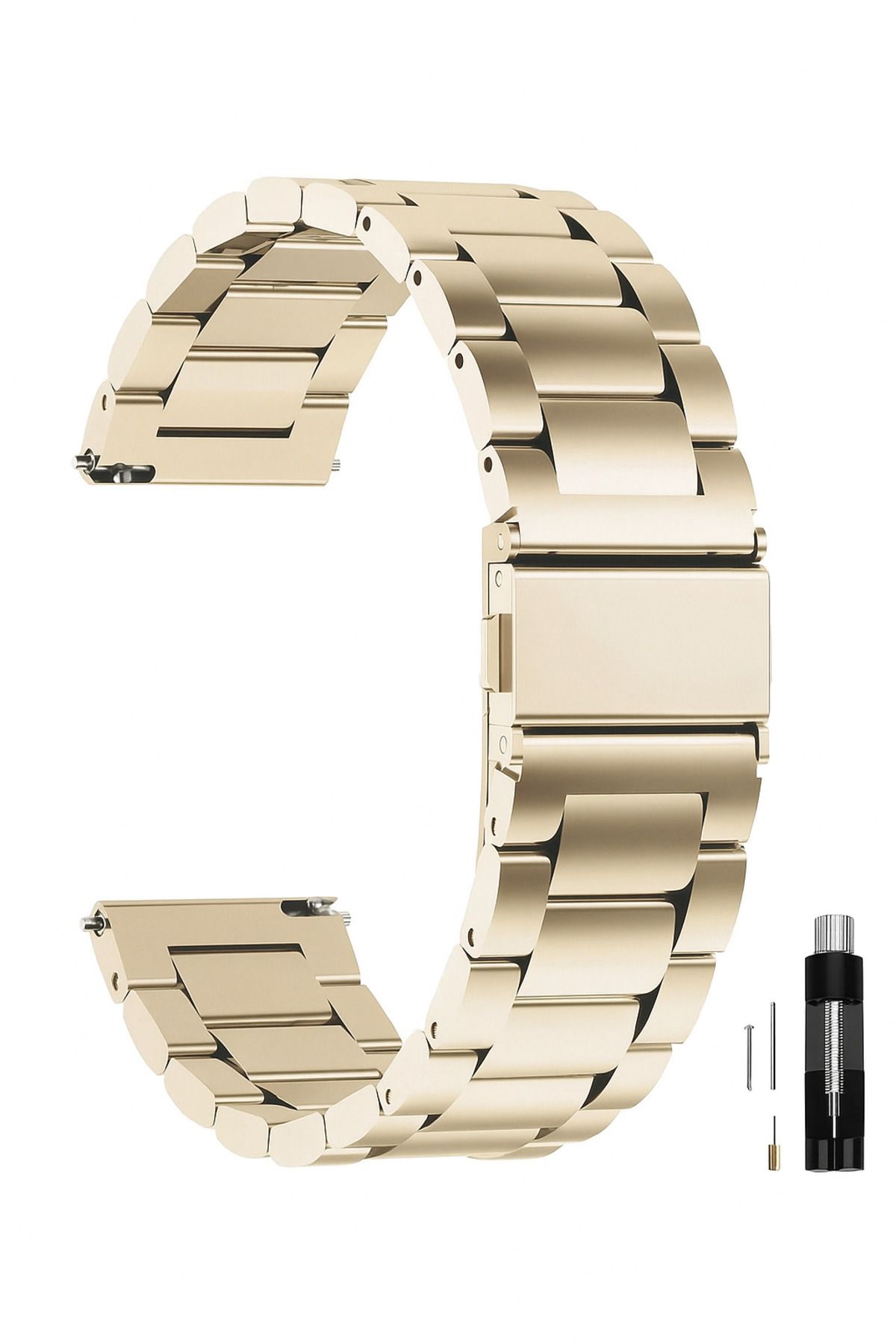 Novatis Samsung Galaxy Watch 4/5/6/7/fe/40/40/44 Classic 42/43/46/47MM Uyumlu 20mm Metal Paslanmaz Kordon