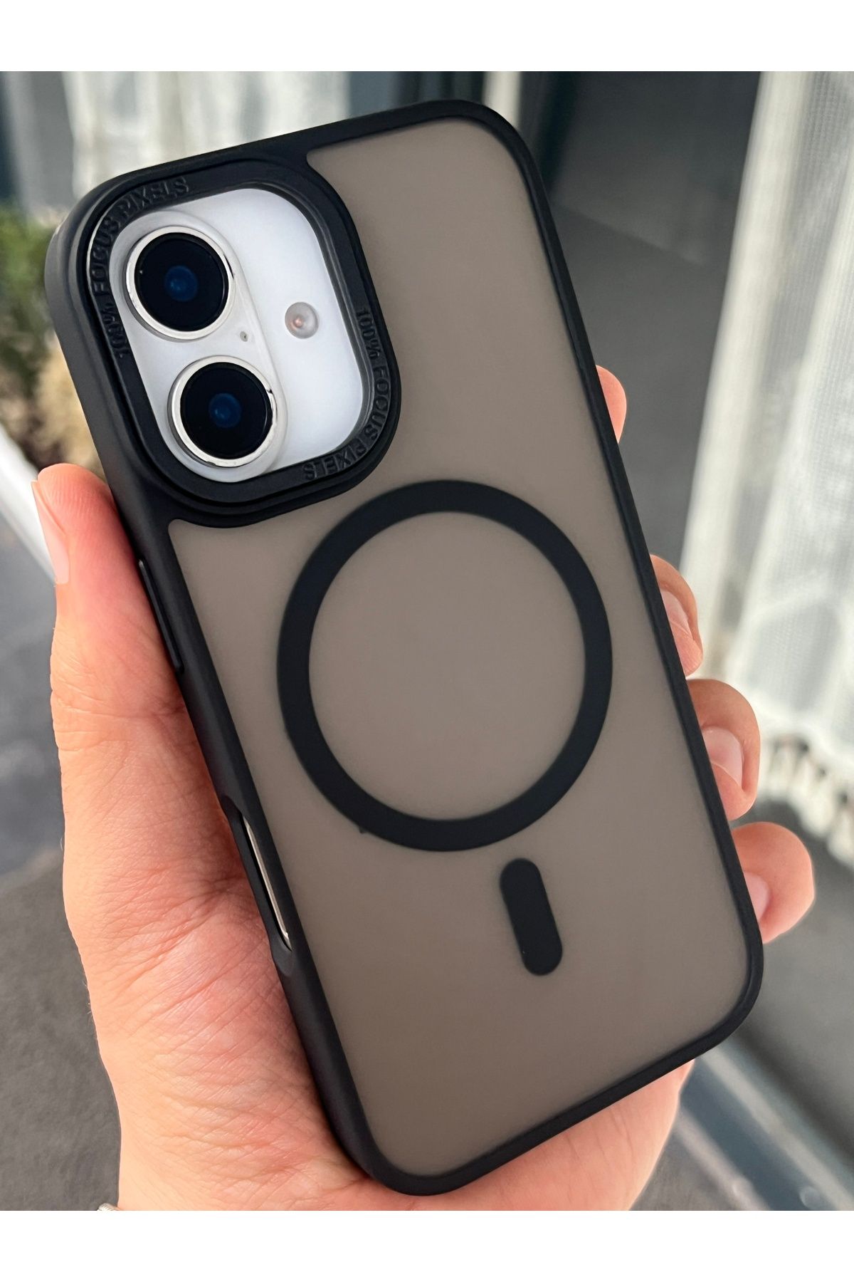 EDELFU iPhone 16 için Manyetik Magsafe Korumalı Dayanıklı Silikon ve Mat Kamera Ekran Çıkıntılı Kılıf
