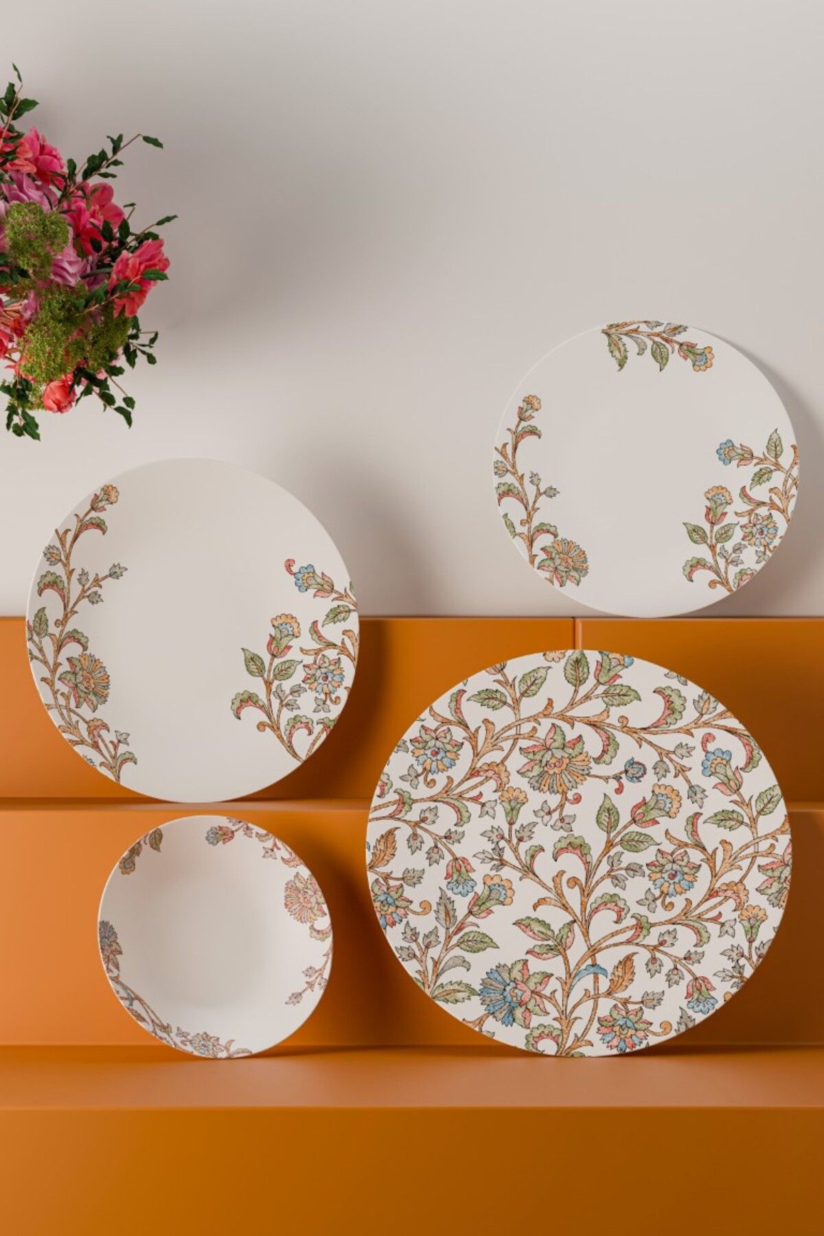 DsHome DS HOME BOTANİK 24 Parça Porselen Yemek Takımı