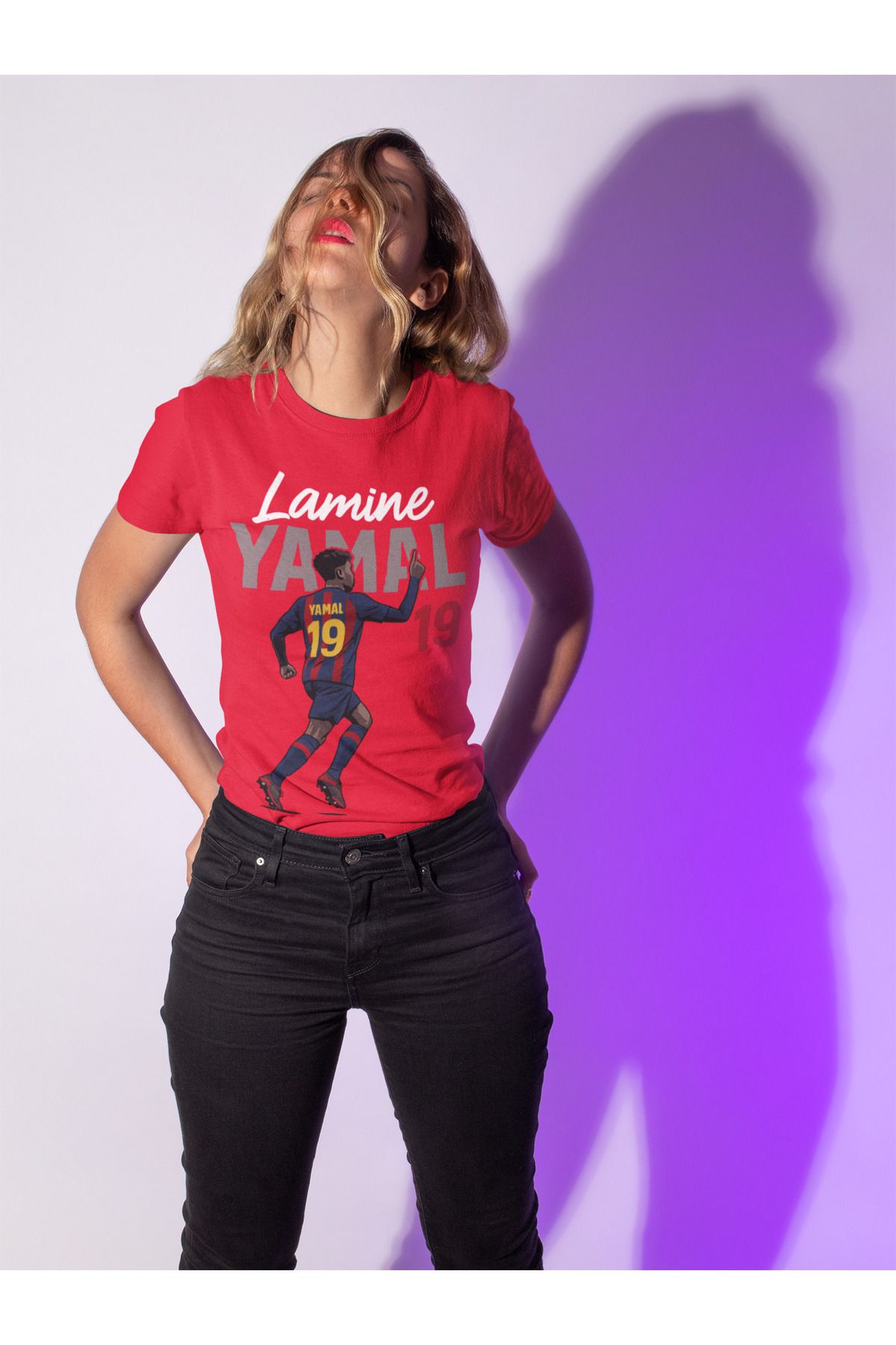 Biy Store Lamine Yamal fotoğraflı futbol forma baskılı unisex kısa kollu erkek tişört kadın t-shirt