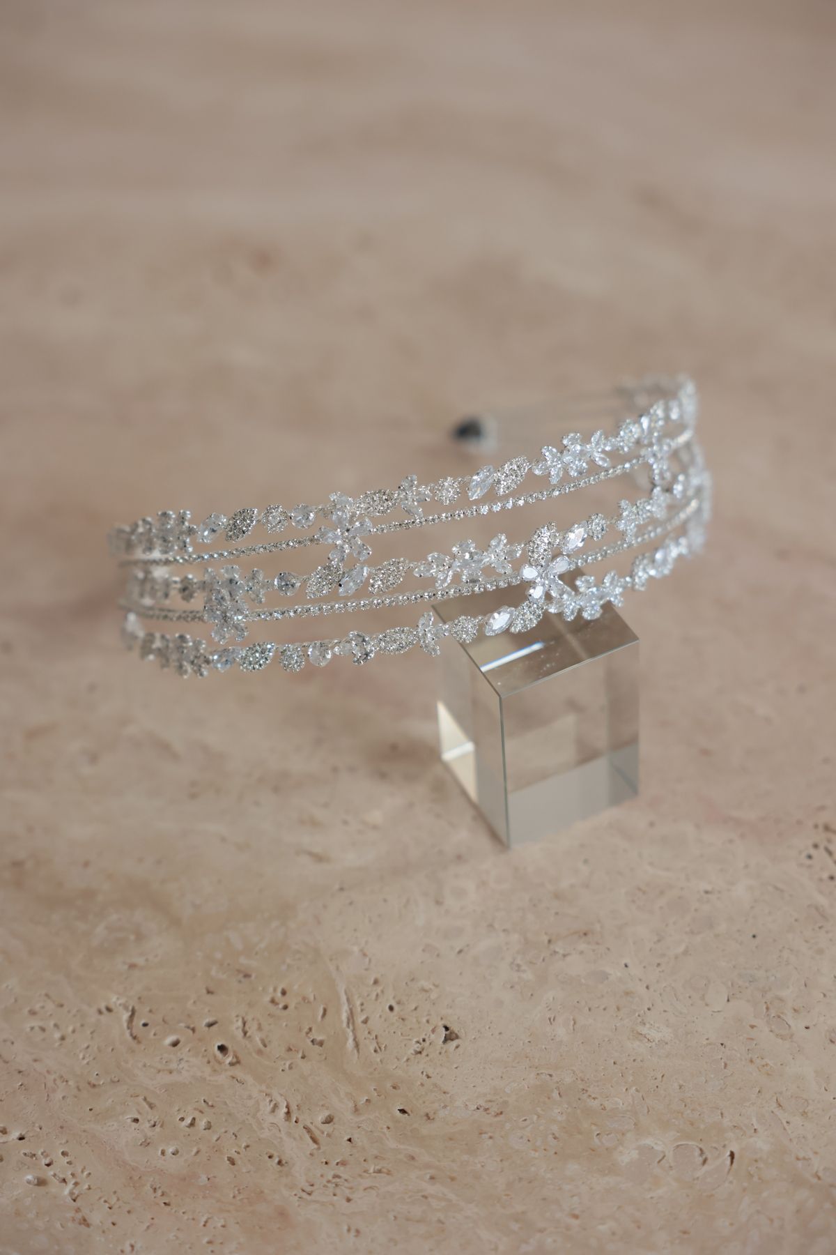 İstoria Bridal Zirkon Taşlı Gelin Tacı, Gelin Tacı, Gelin Tokası, Nişan Tacı