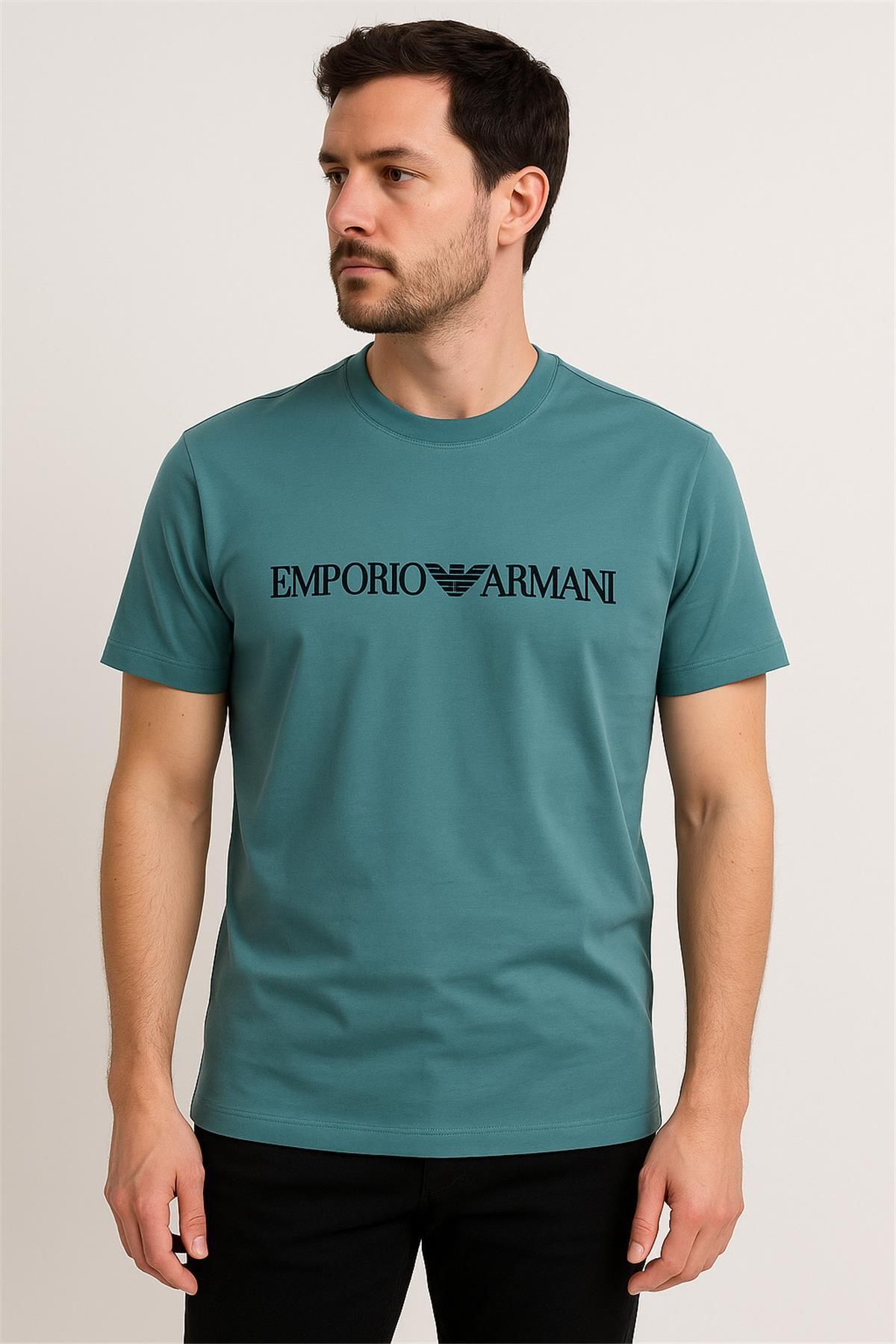 Trend07 TREND KAPINDA EMPORIARMANI BİSİKLET YAKA TSHİRT ÇAĞLA YEŞİLİ