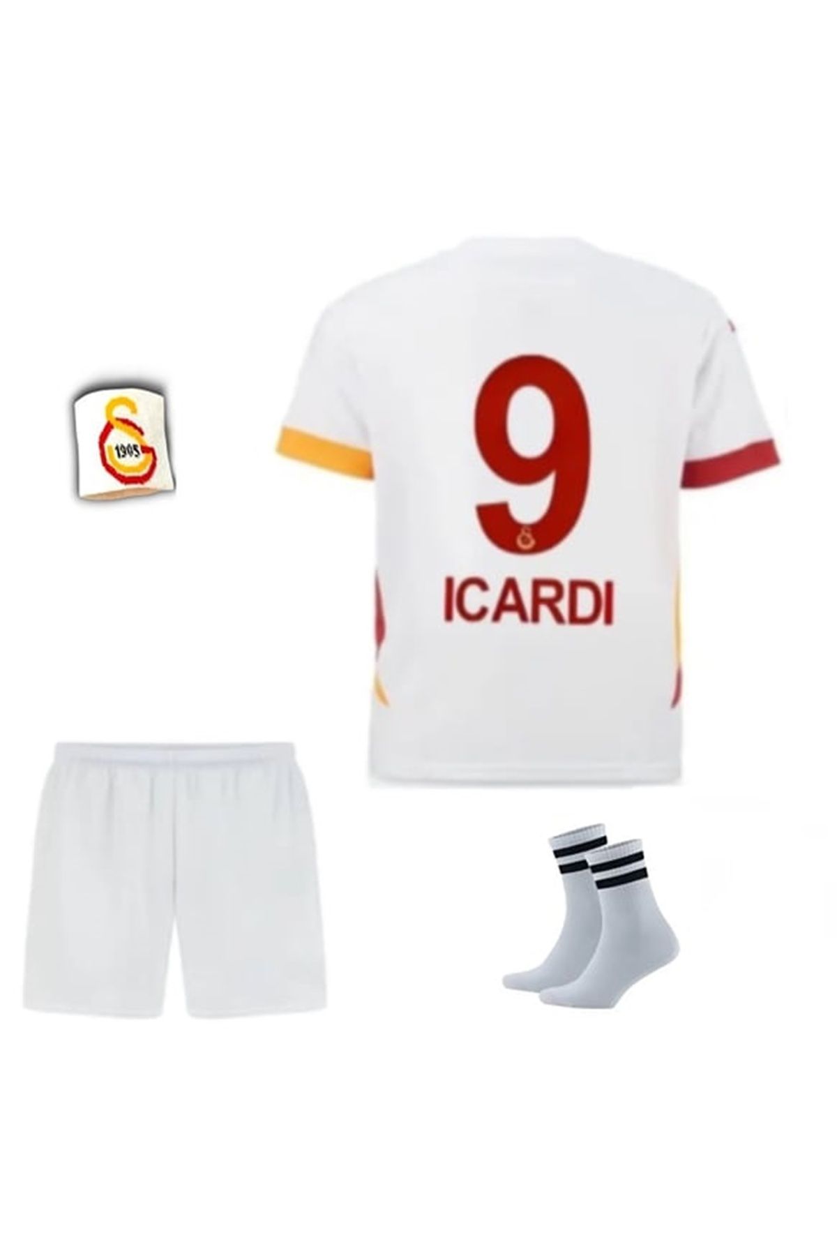 Marka Extra GALAtAsArA'y 2024.2025 ÇOCUK BEYAZ Futbol Forması 4.LÜ SET İC'ARDİ 9
