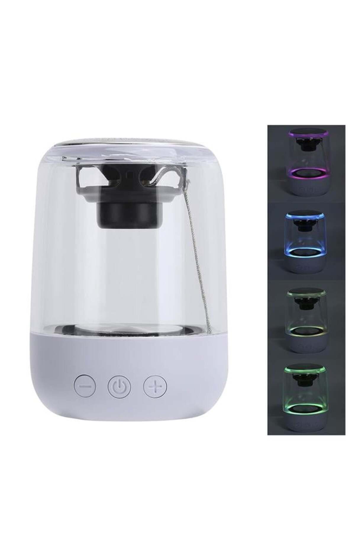feifei Magicvoice Mv-24696 600 Mah Taşınabilir Rgb Mikrofonlu Aux-Tf-Bluetooth 3 Watt Hoparlör (Beyaz)
