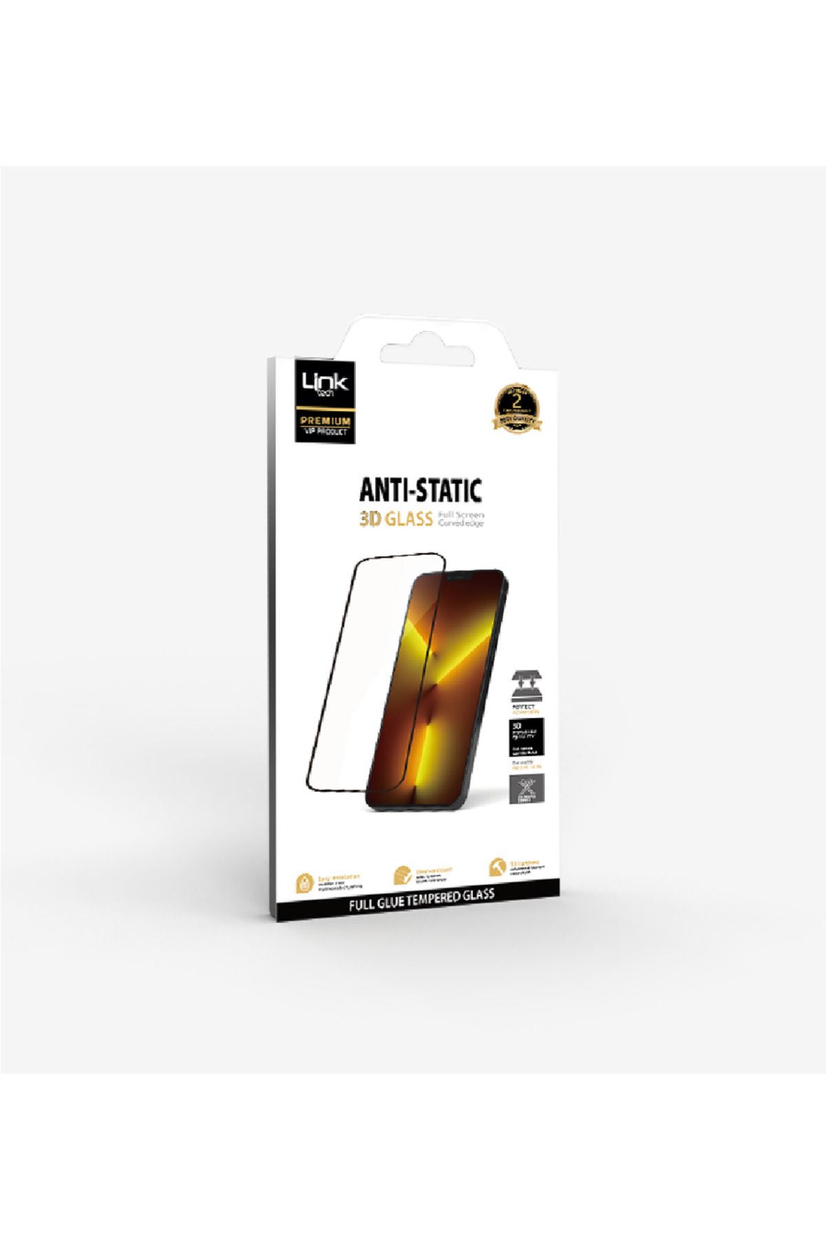 Linktech LİNKTECH PREMİUM İPHONE 16 PRO MAX 3D HİGHQUALİTY KIRILMAZ CAM EKRAN KORUYUCU