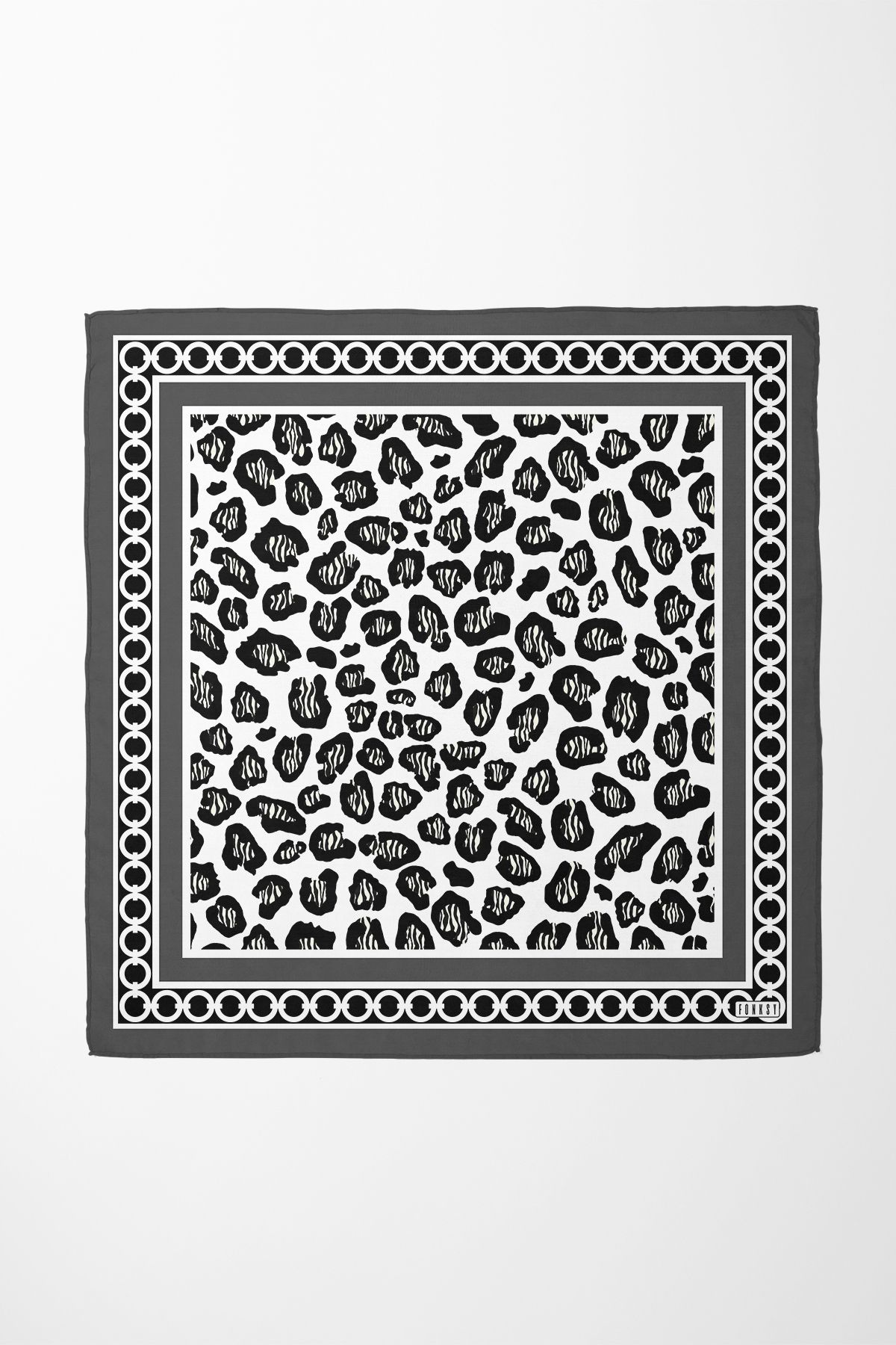 Sozakko Mono Leopard Twill Kadın Saç & Boyun Aksesuarı – Bandana ve Fular